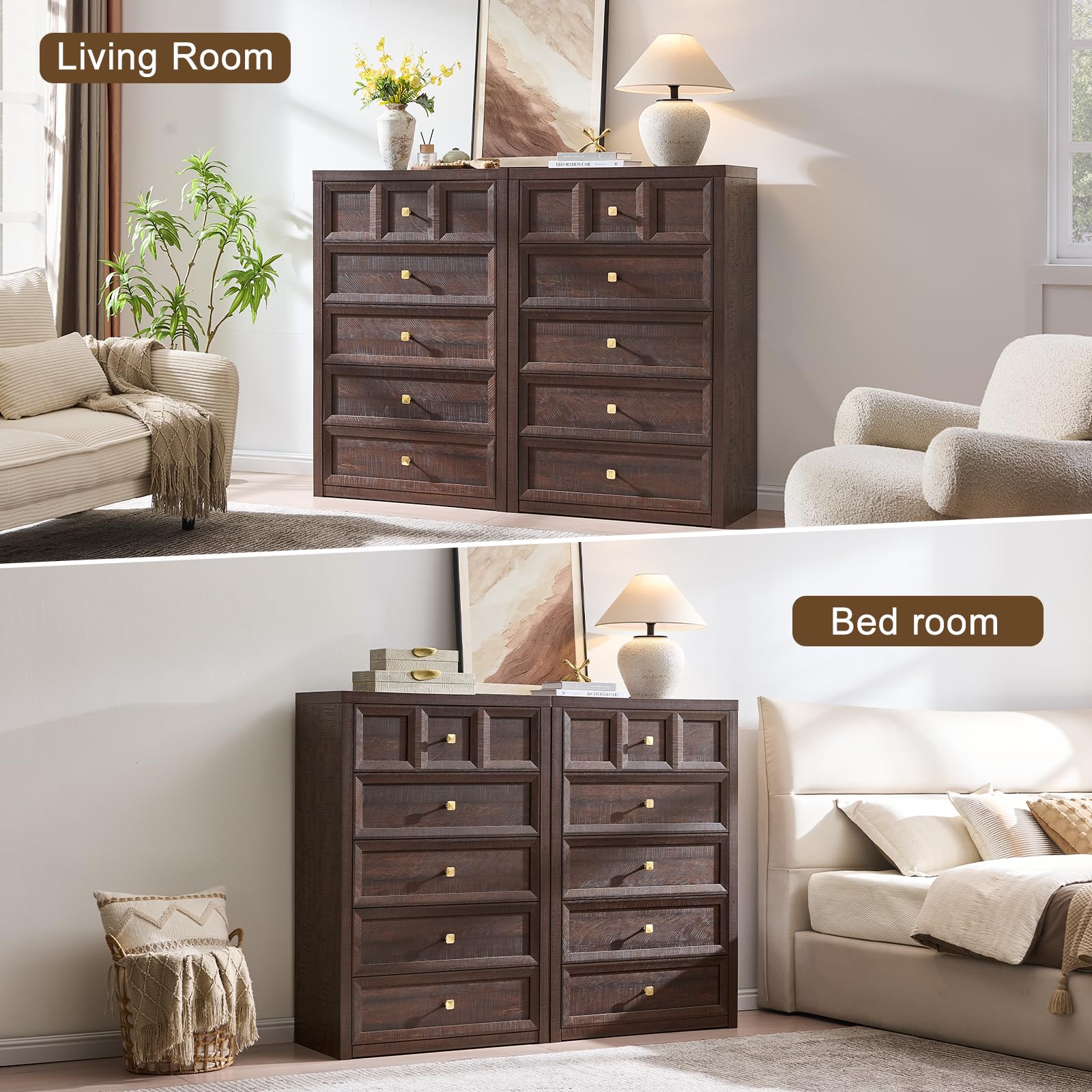 Bedroom Dresser and Nightstands Set