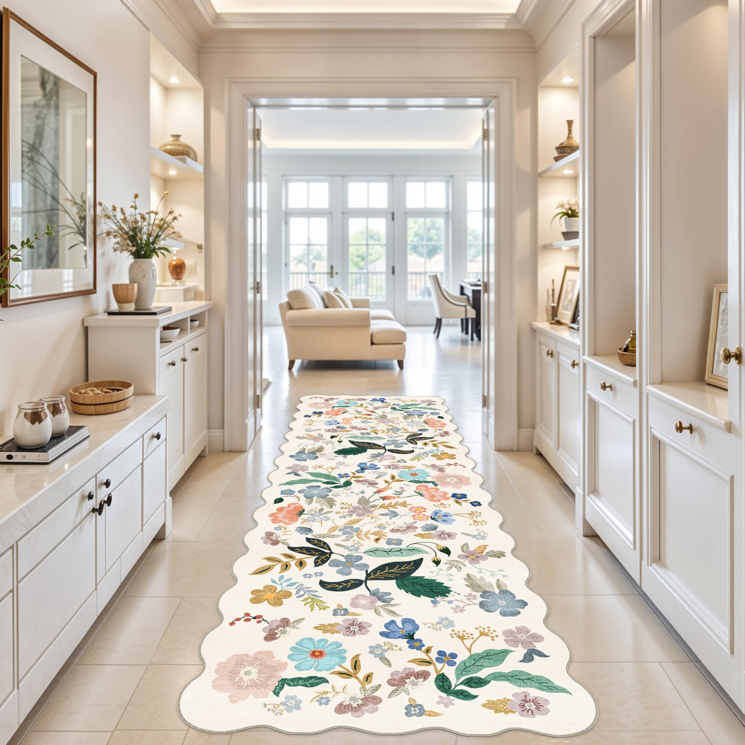 Washable Vintage Runner Rug 2x7