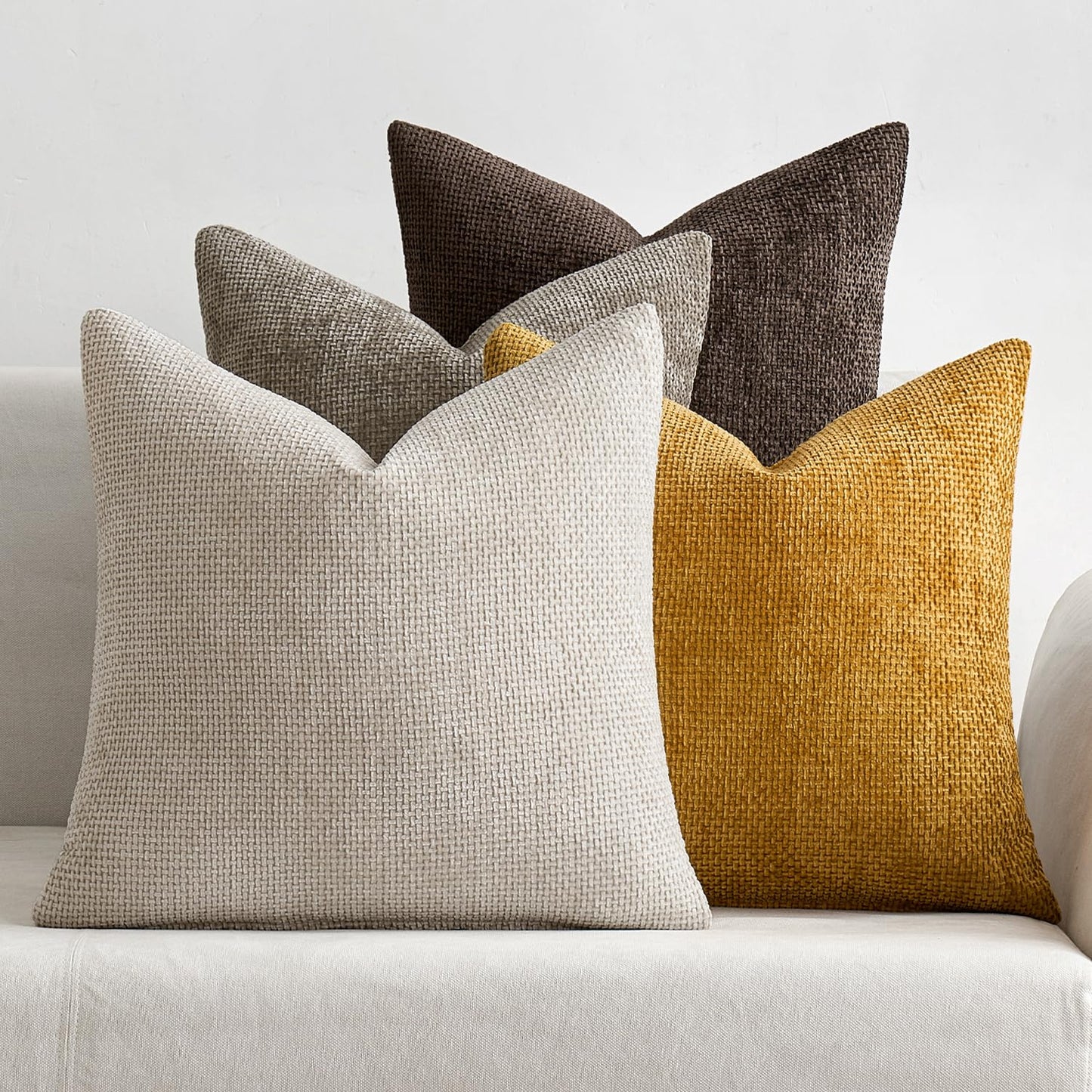 Chenille Decorative Pillow Covers Set of 4
