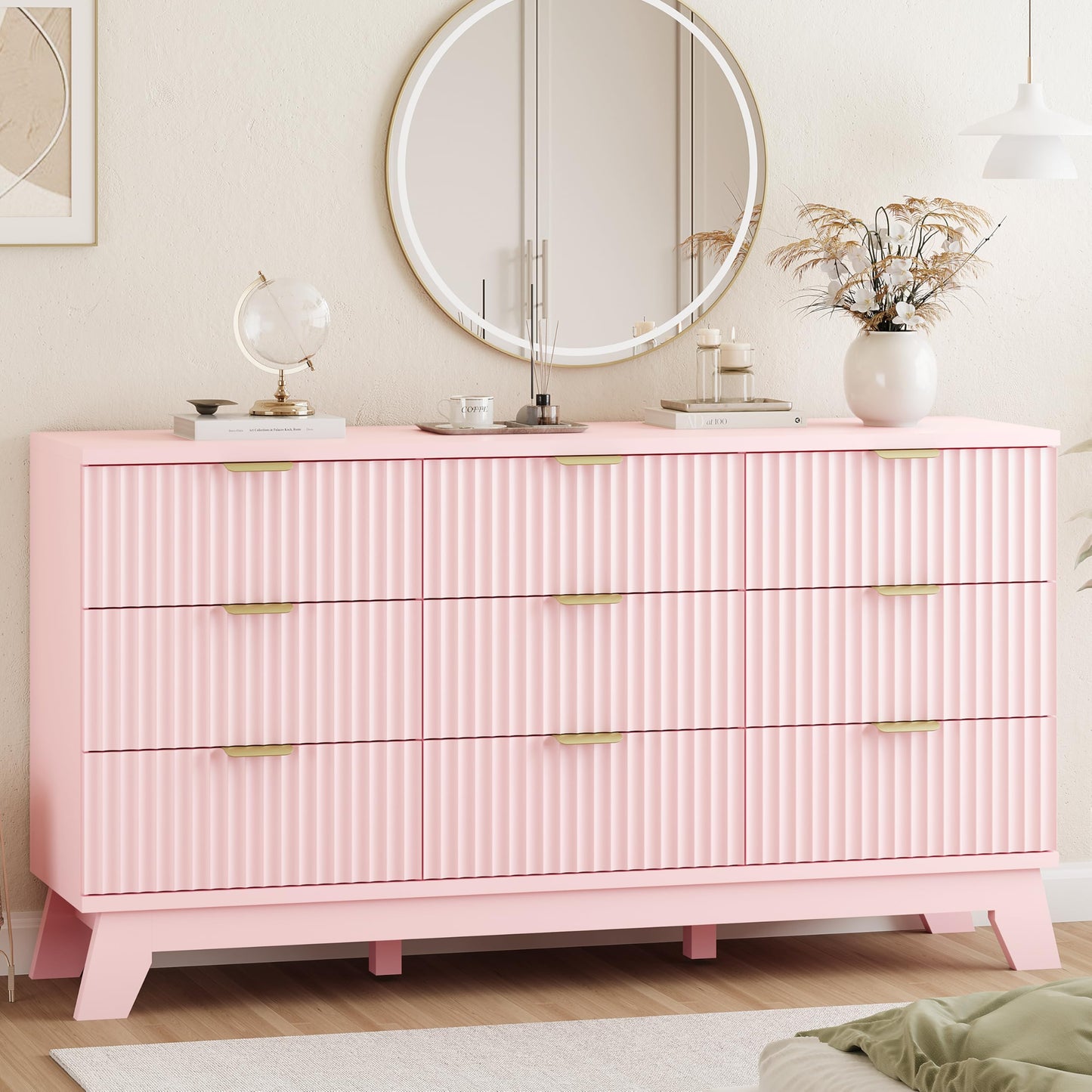 Xixini Fluted Dresser for Bedroom