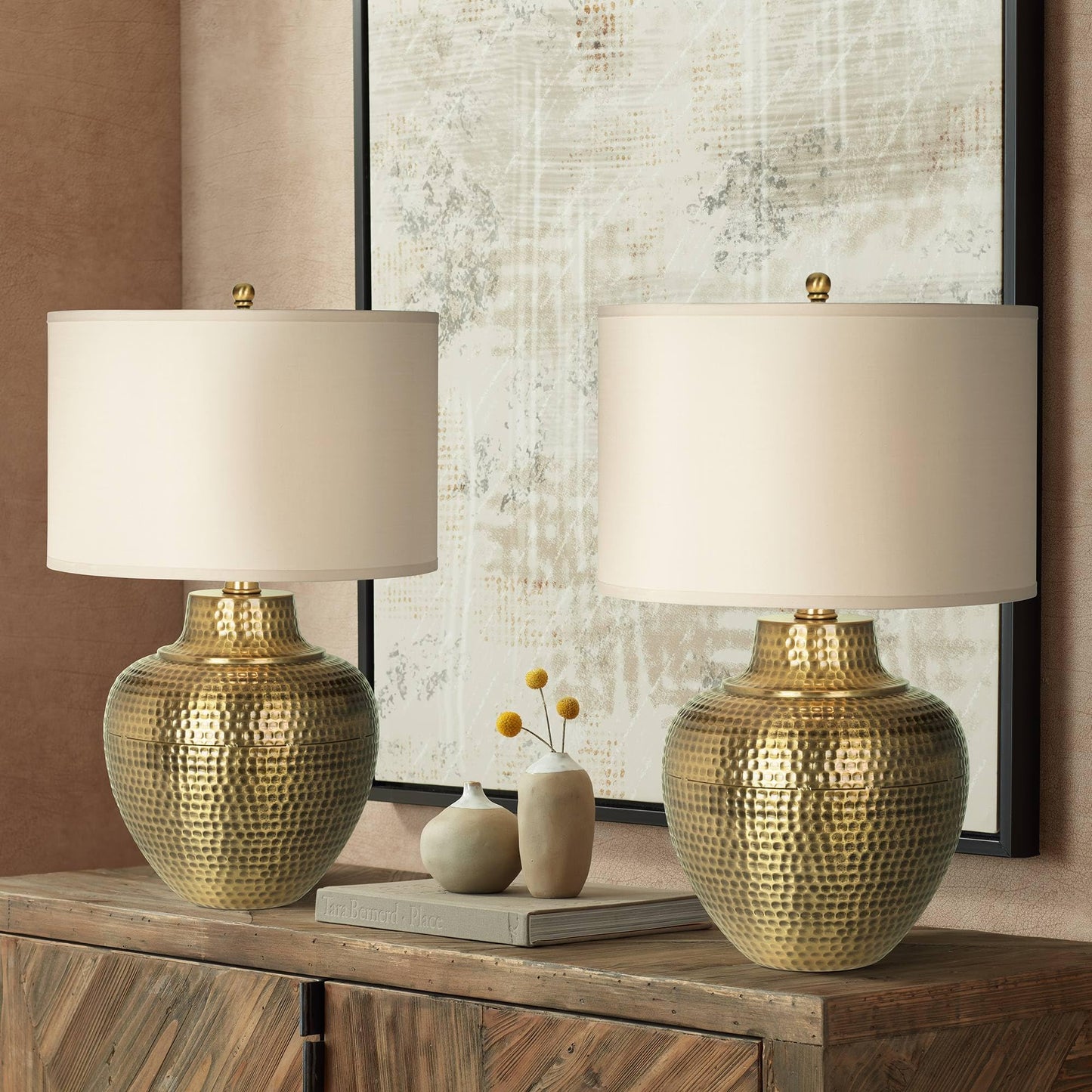 Rustic Farmhouse Table Lamps Set of 2