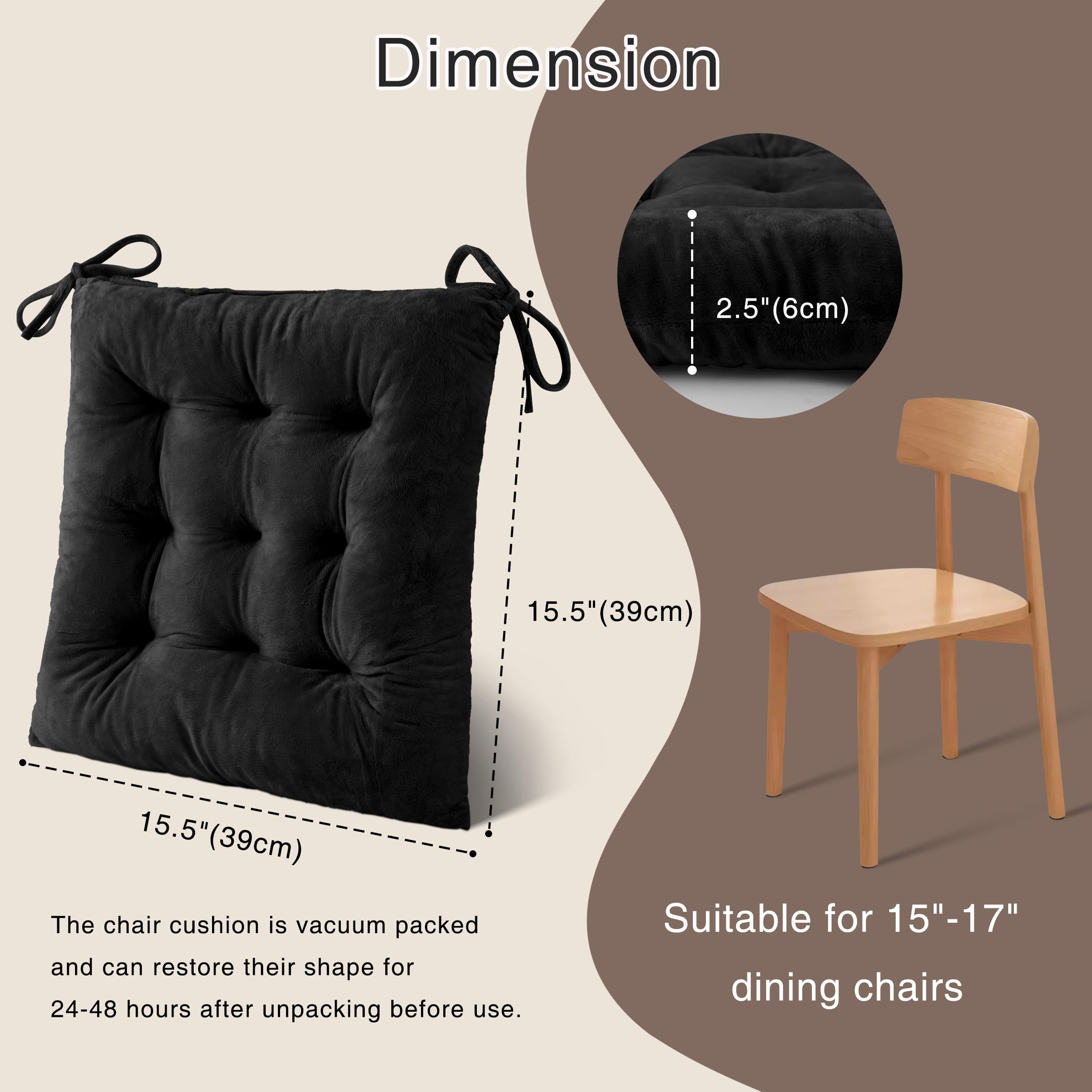 Soft Chair Cushions Set of 4