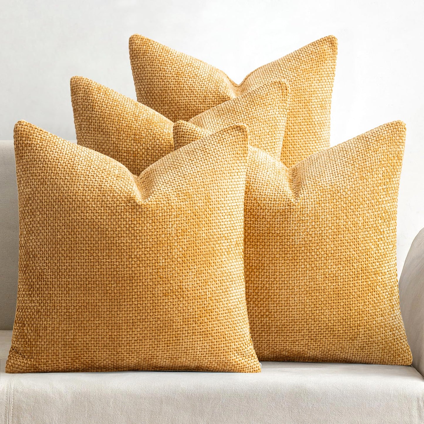 Chenille Decorative Pillow Covers Set of 4