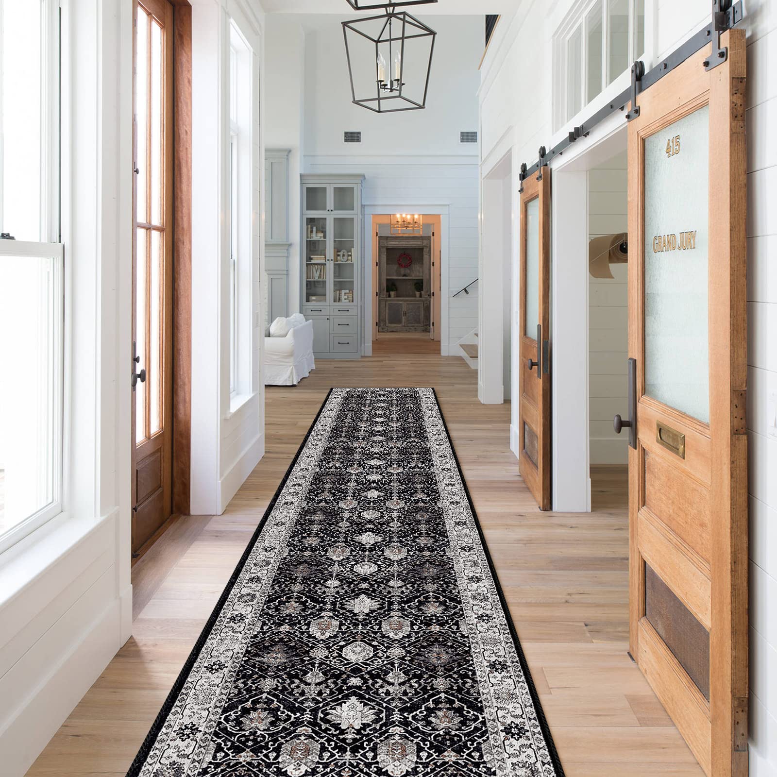 Washable Vintage Runner Rug 2x7