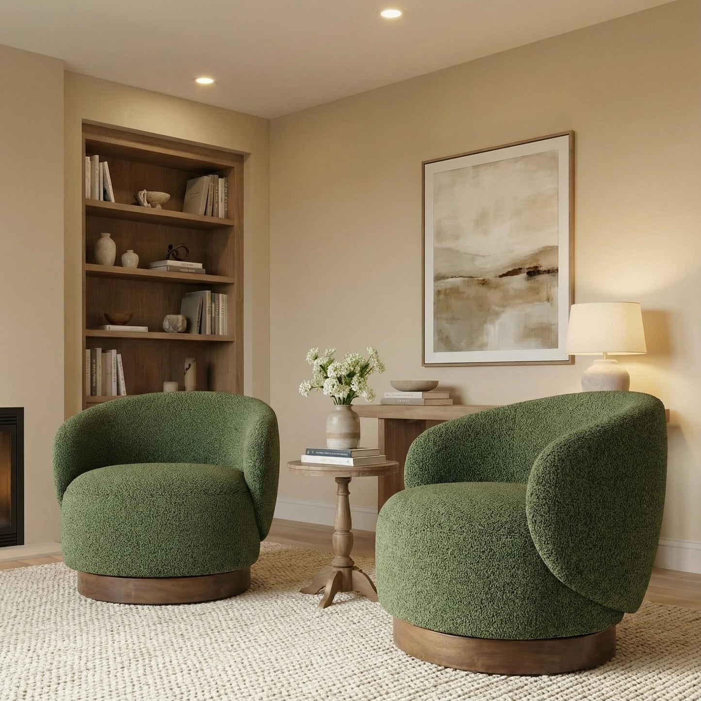 Swivel Barrel Accent Chair