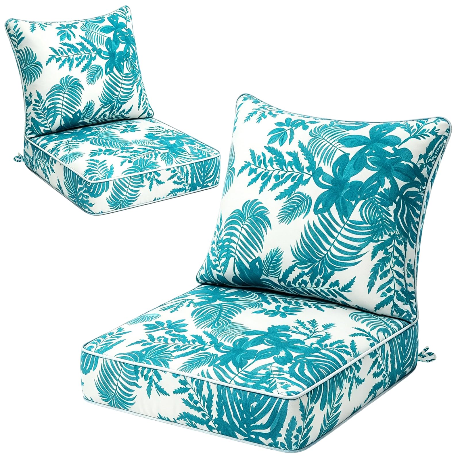 Outdoor Deep Seat Chair Cushions Set of 2