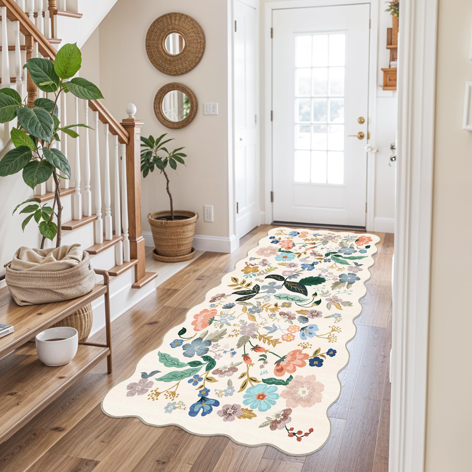 Washable Vintage Runner Rug 2x7