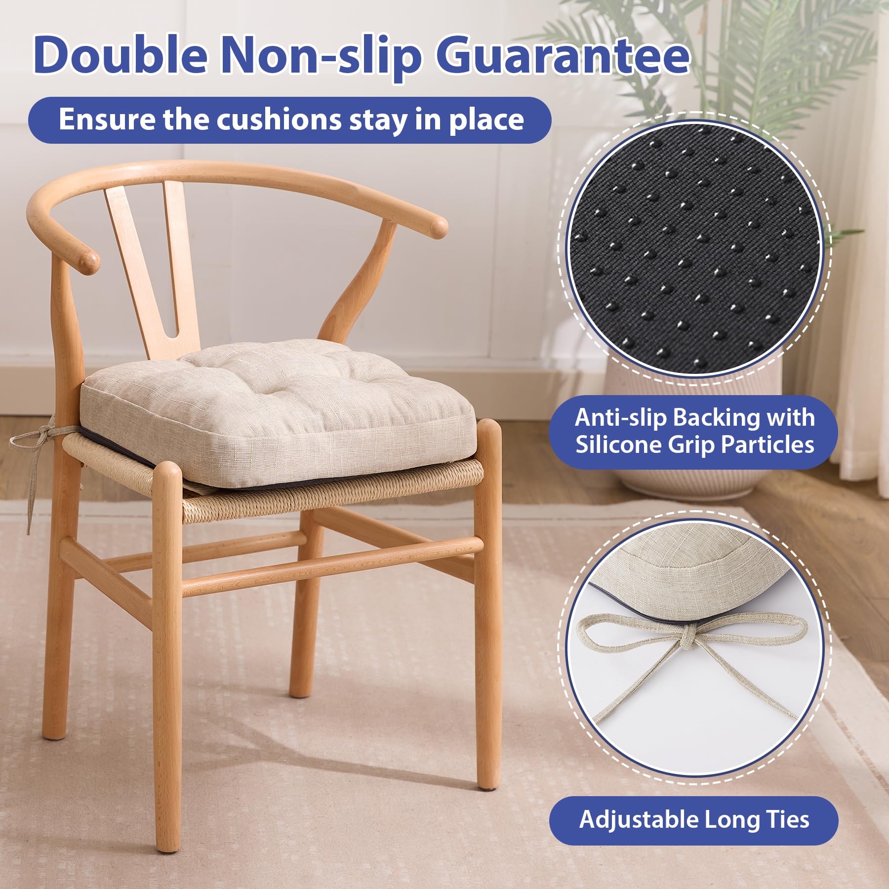IASEAHK Kitchen Chair Cushions for Dining Chairs