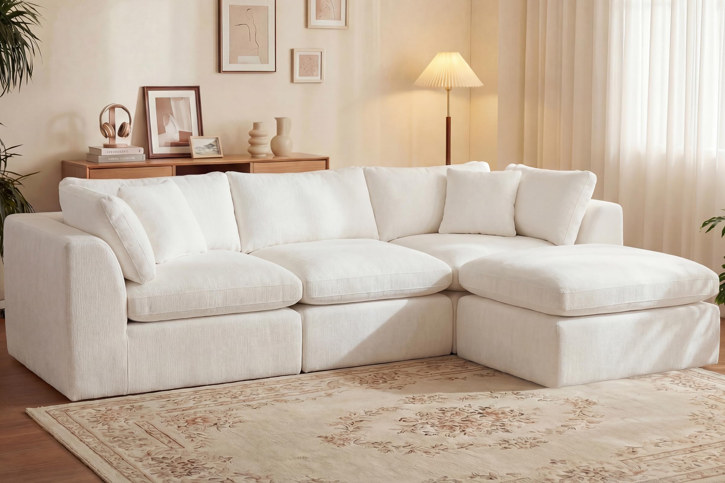 Oversized Cloud Sectional Sofa with Ottoman