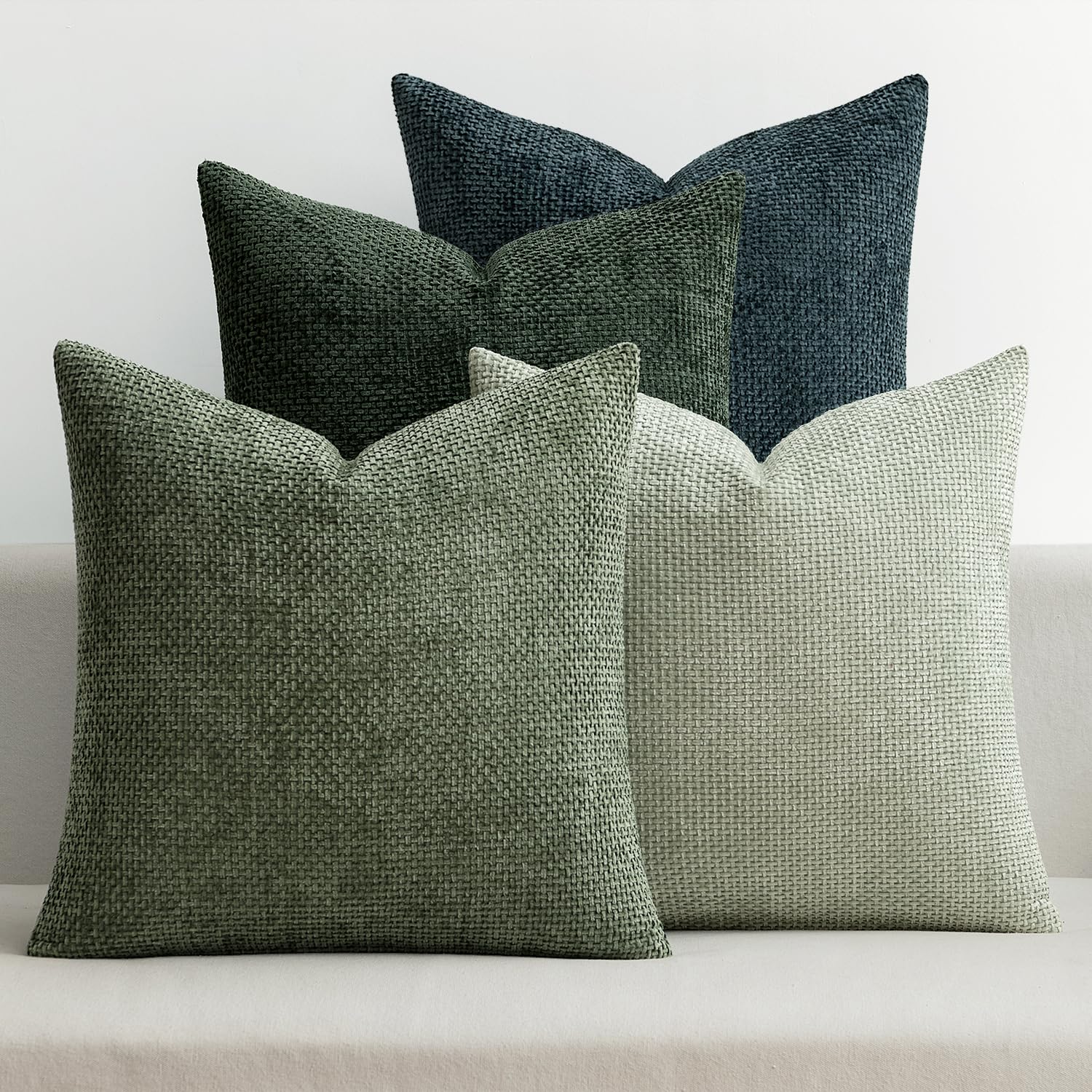 Chenille Decorative Pillow Covers Set of 4