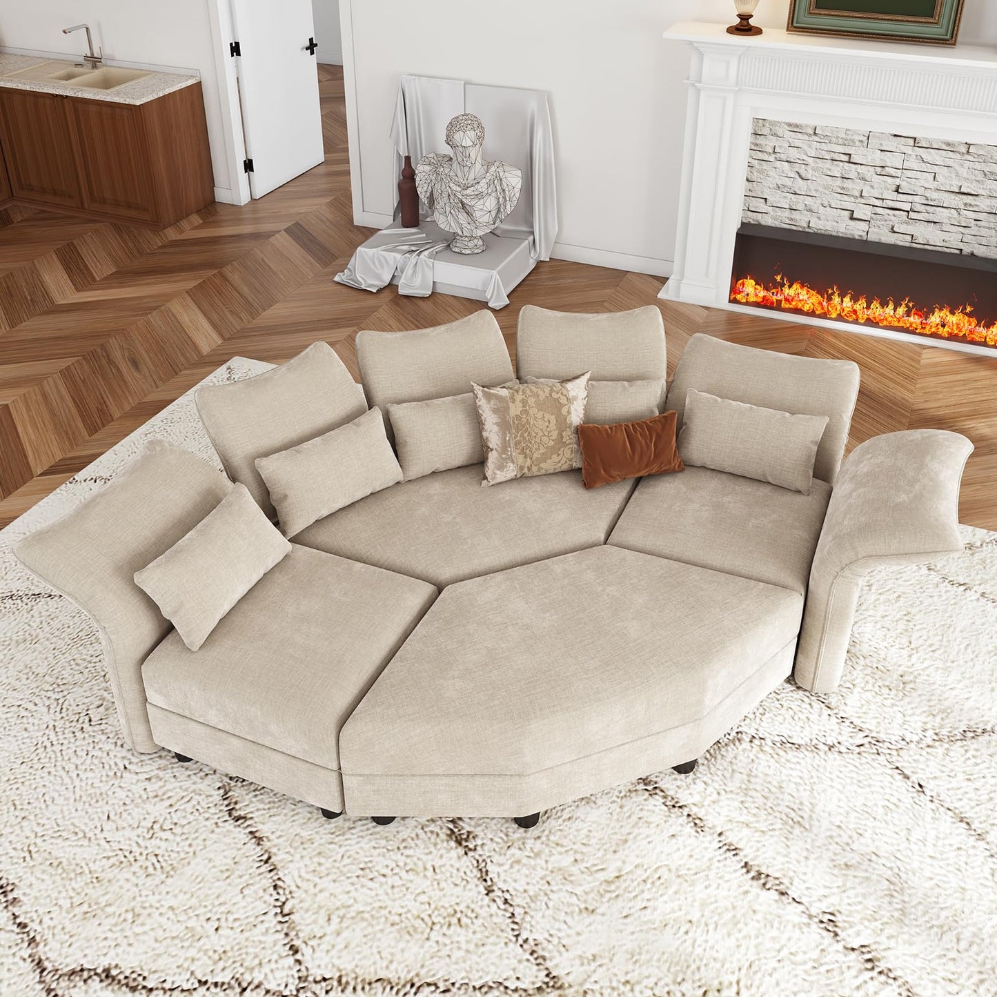 U-Shaped Sectional Sofa
