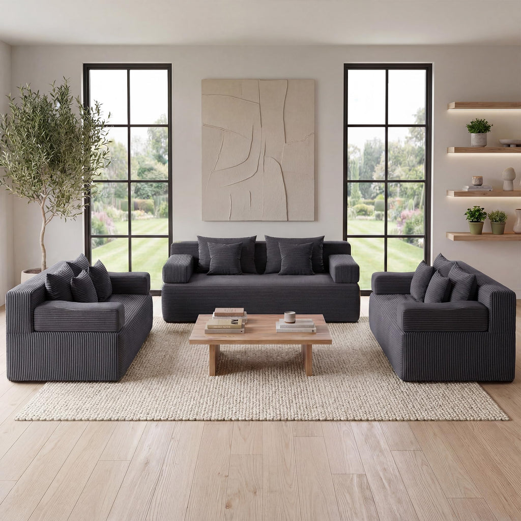 Modular Sectional Sofa with Ottoman