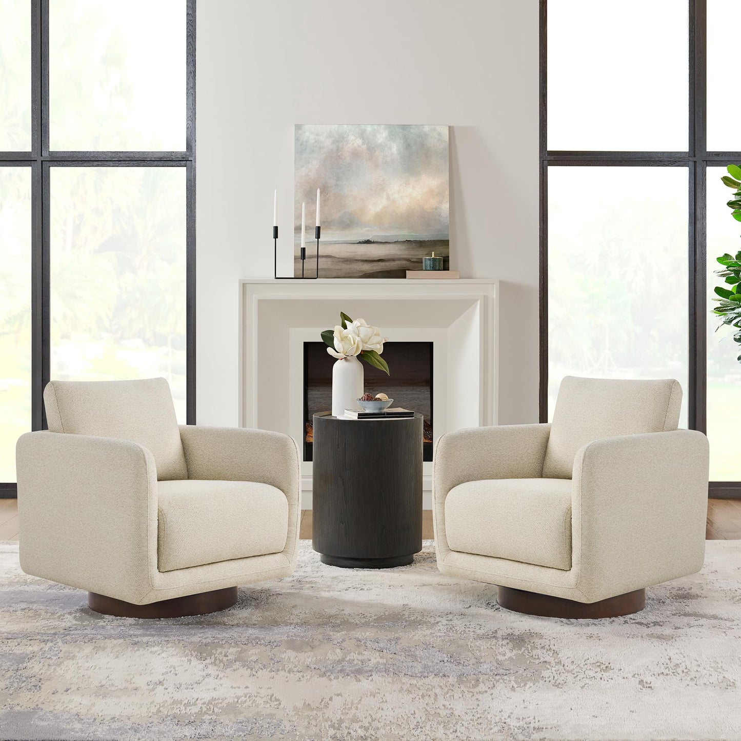 Swivel Barrel Accent Chair