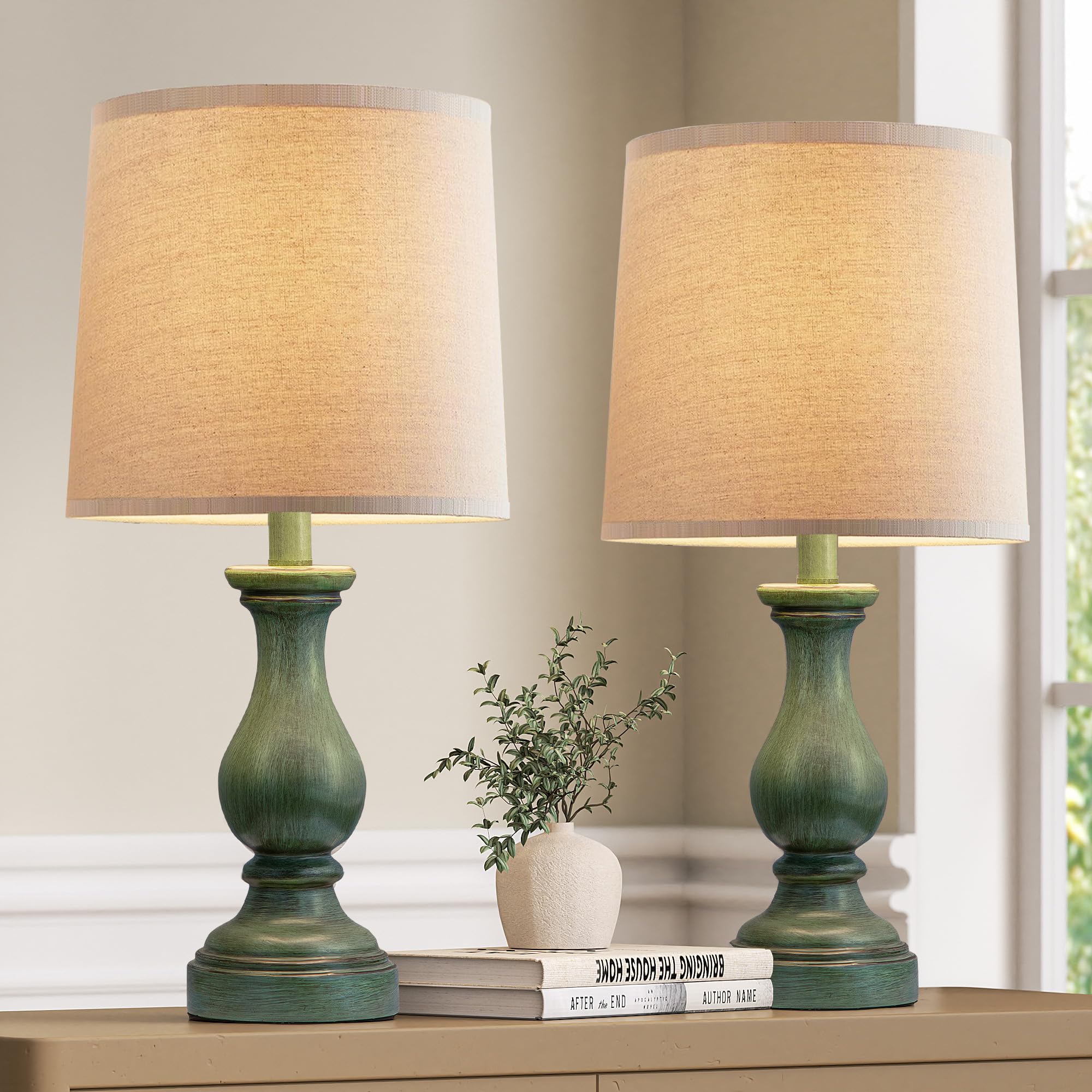 Farmhouse Table Lamps Set of 2