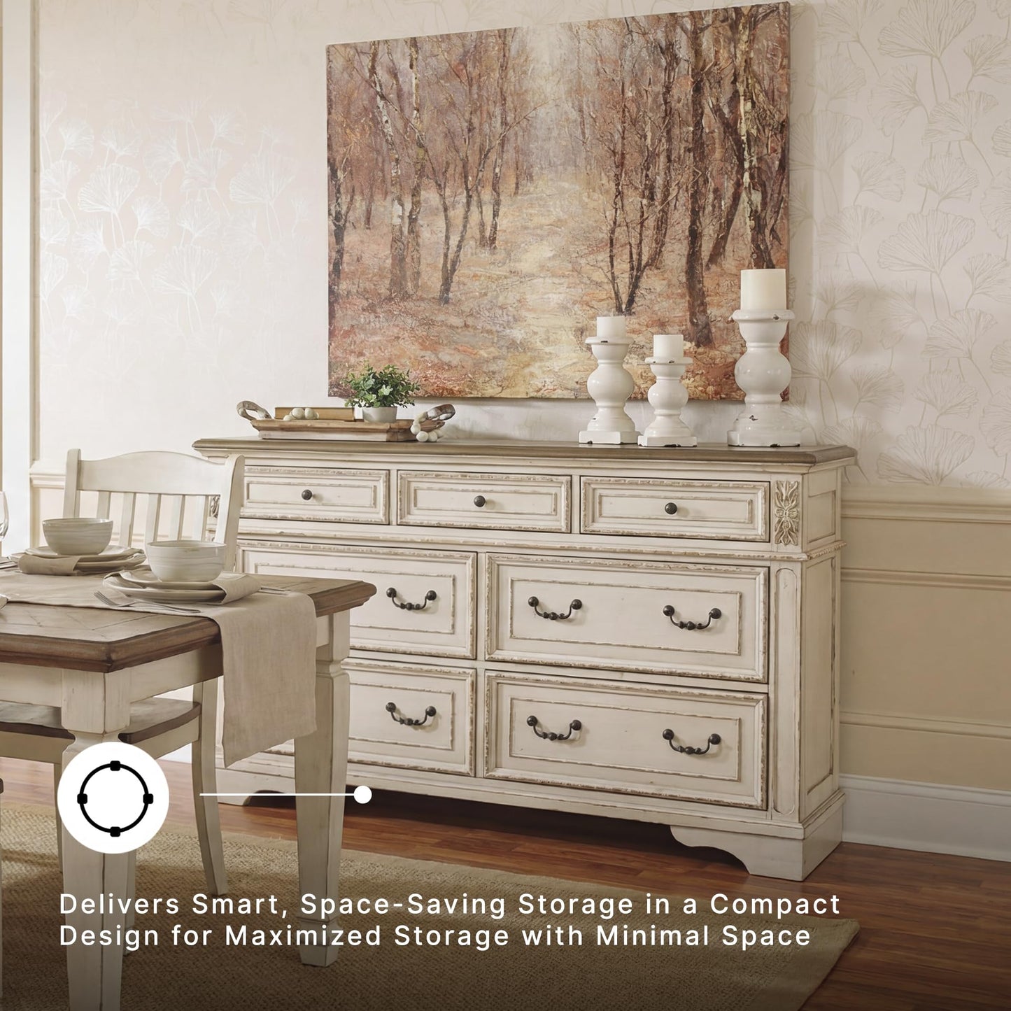 French Country 6 Drawer Dresser