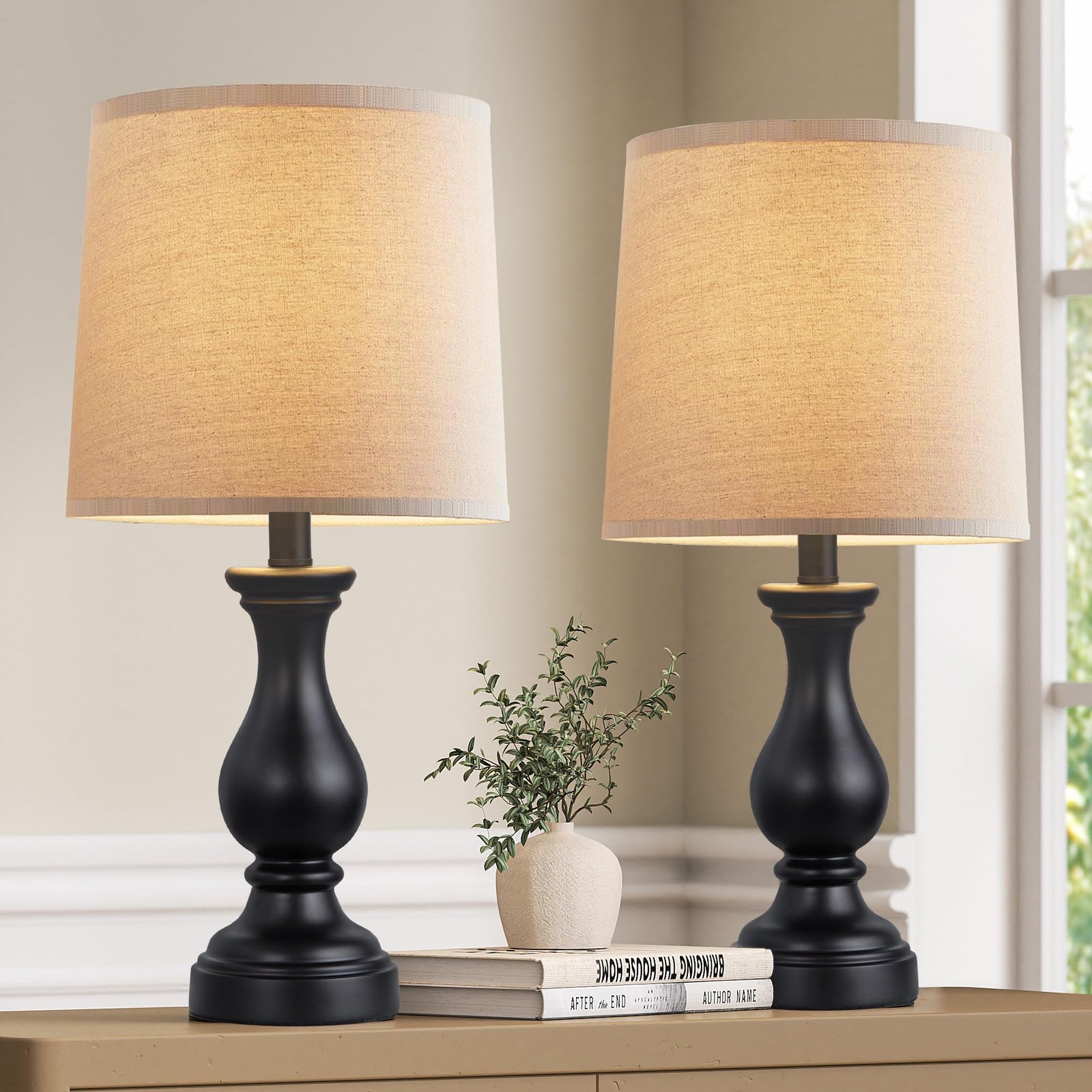 Farmhouse Table Lamps Set of 2