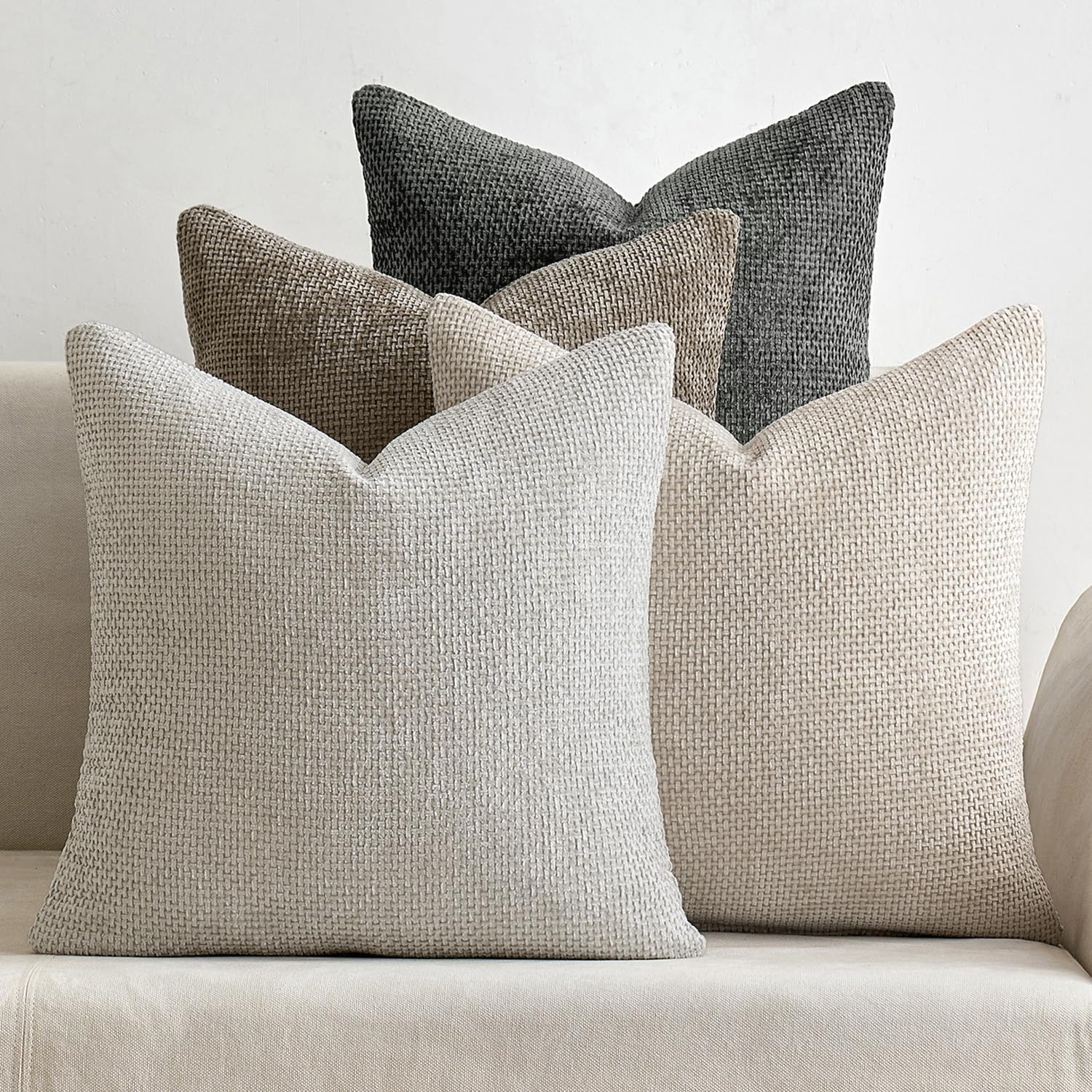 Chenille Decorative Pillow Covers Set of 4