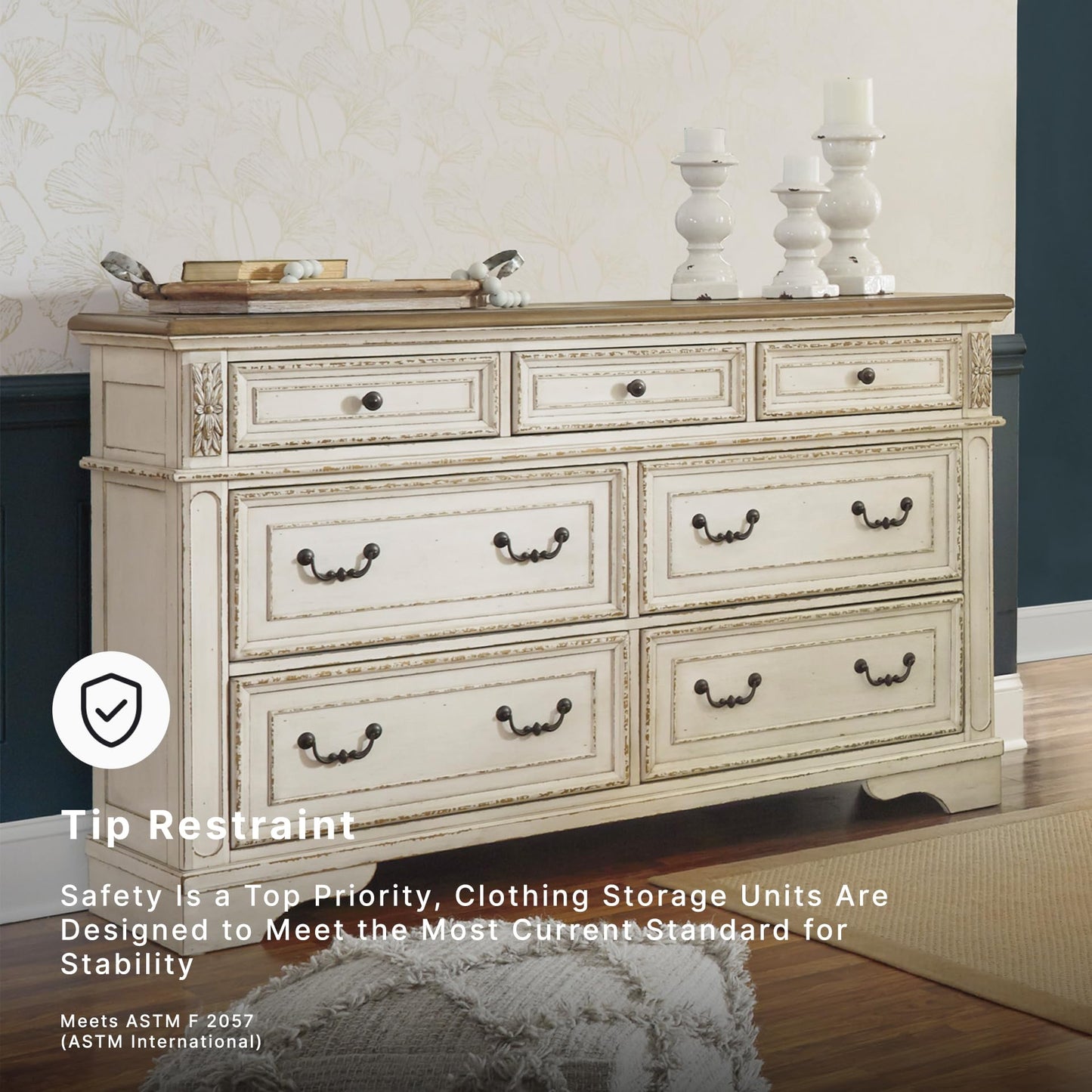 French Country 6 Drawer Dresser