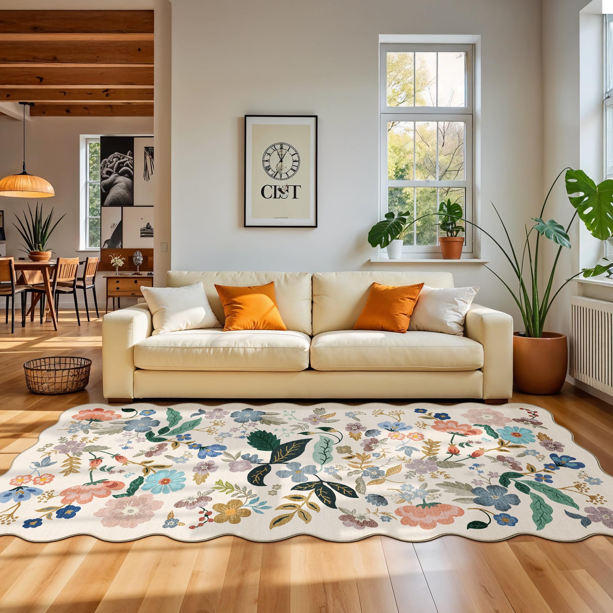 Washable Vintage Runner Rug 2x7