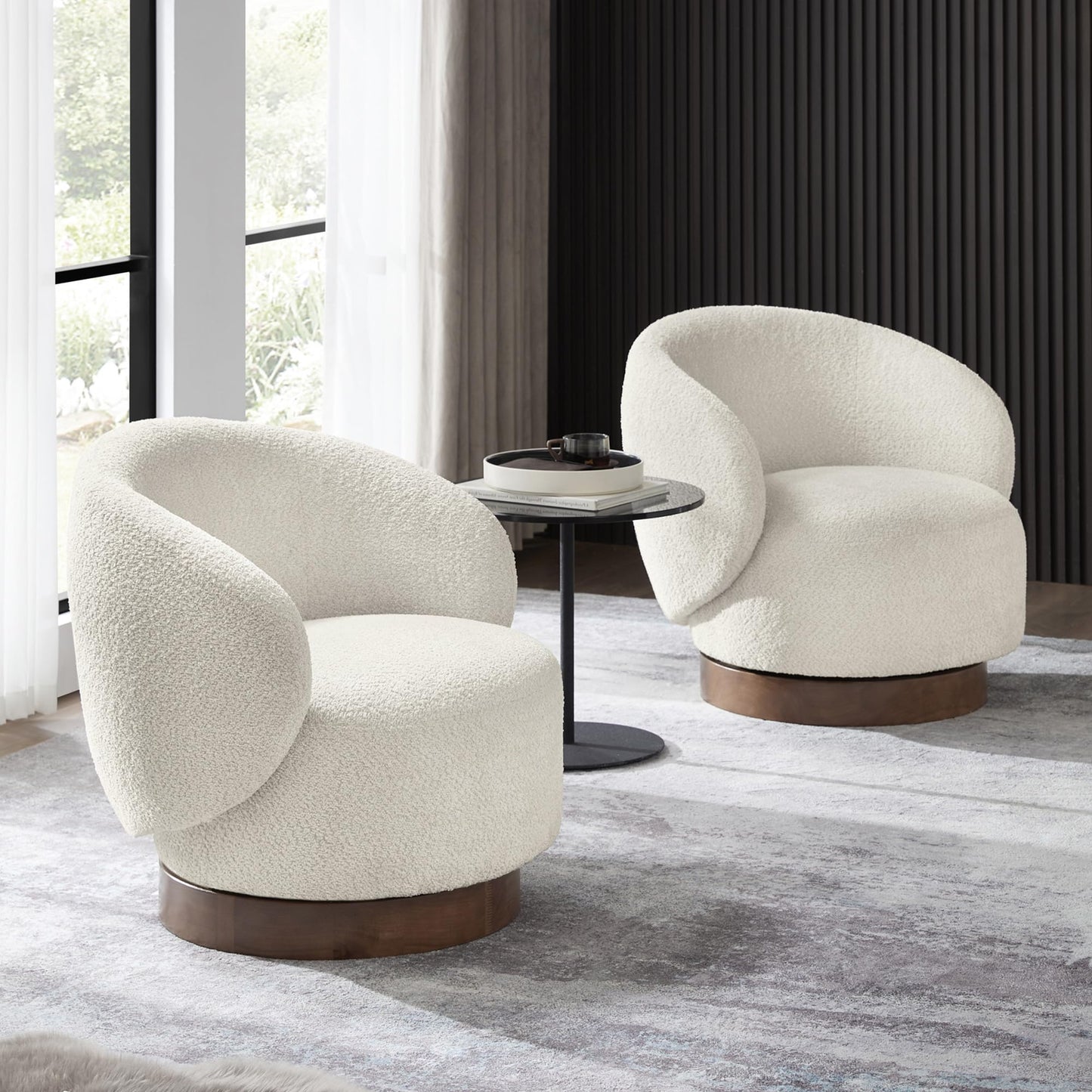 Swivel Barrel Accent Chair