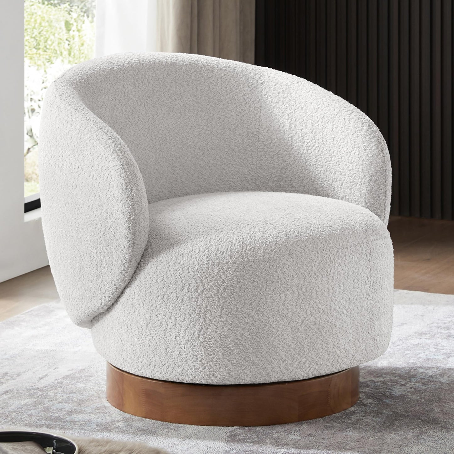 Swivel Barrel Accent Chair