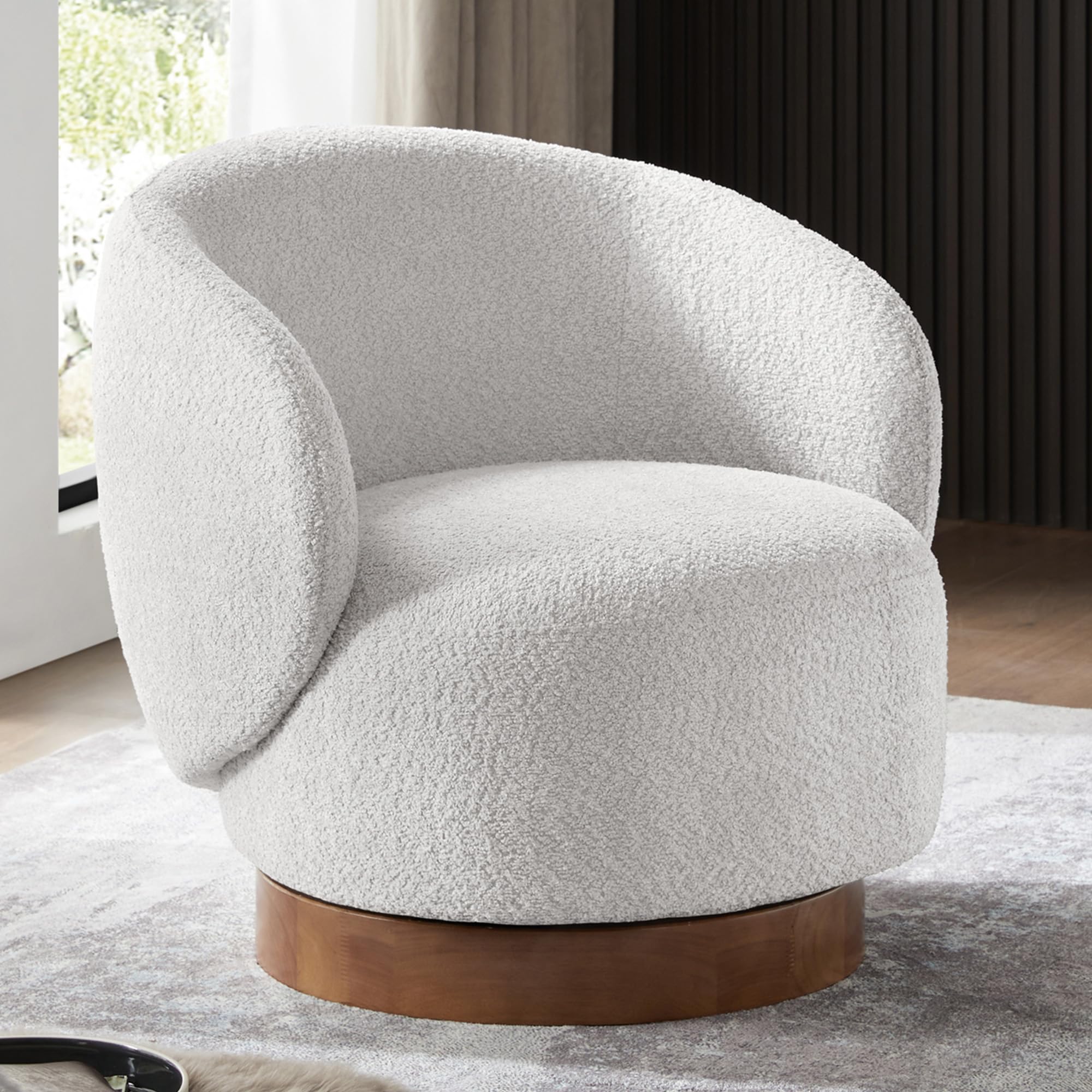 Swivel Barrel Accent Chair