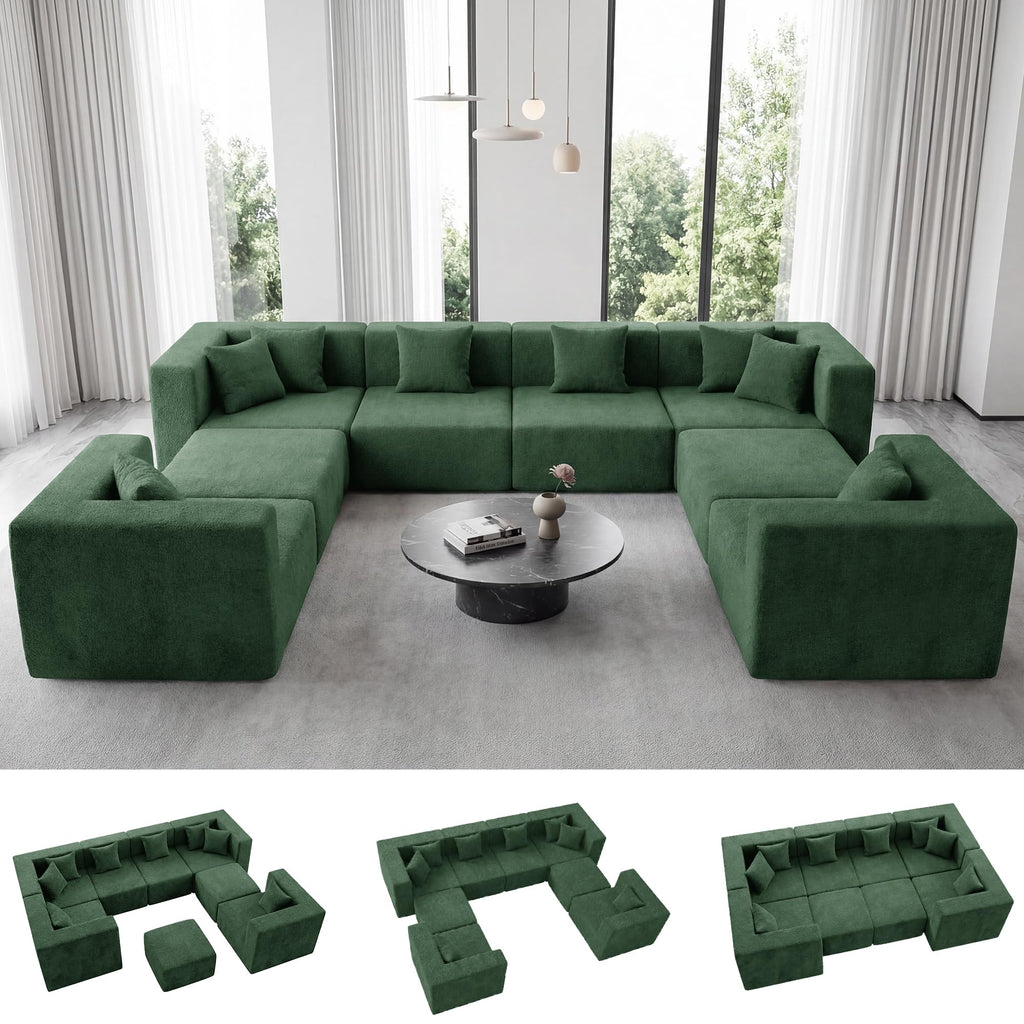 Modular Sectional Sofa with Ottoman