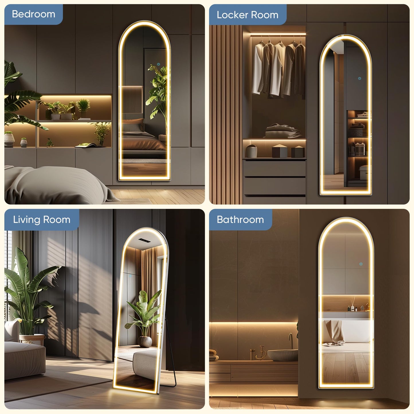 LED Full Length Standing Mirror