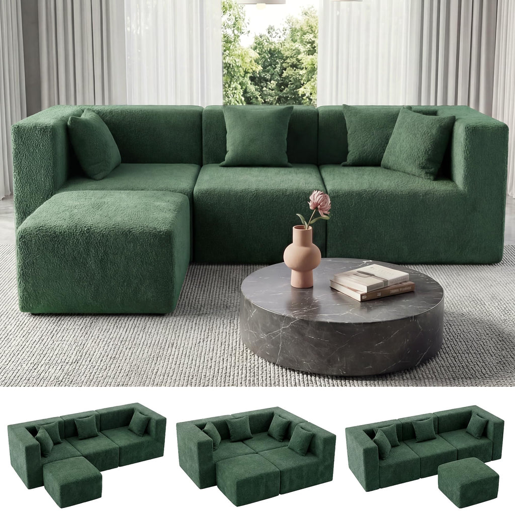 Modular Sectional Sofa with Ottoman