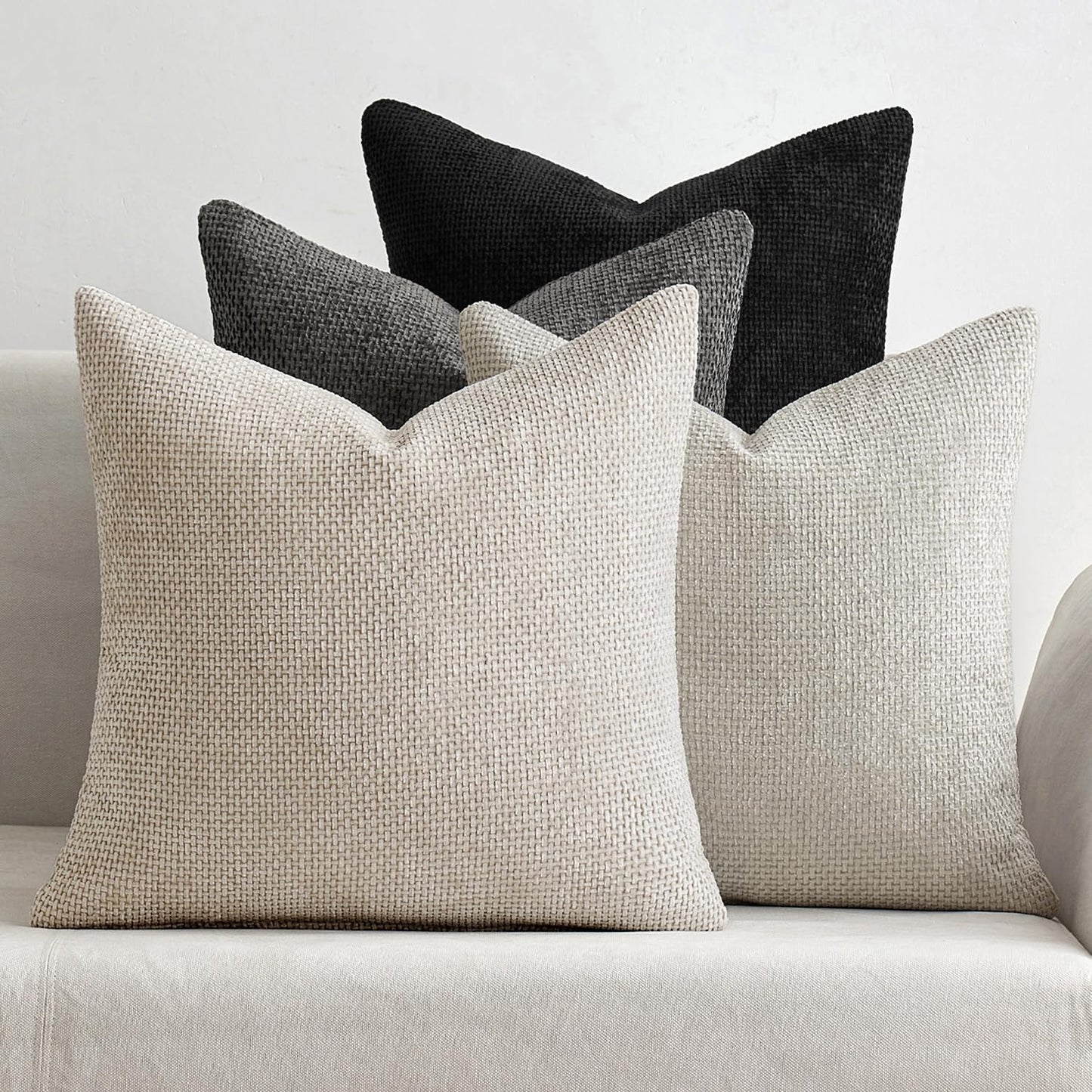 Chenille Decorative Pillow Covers Set of 4