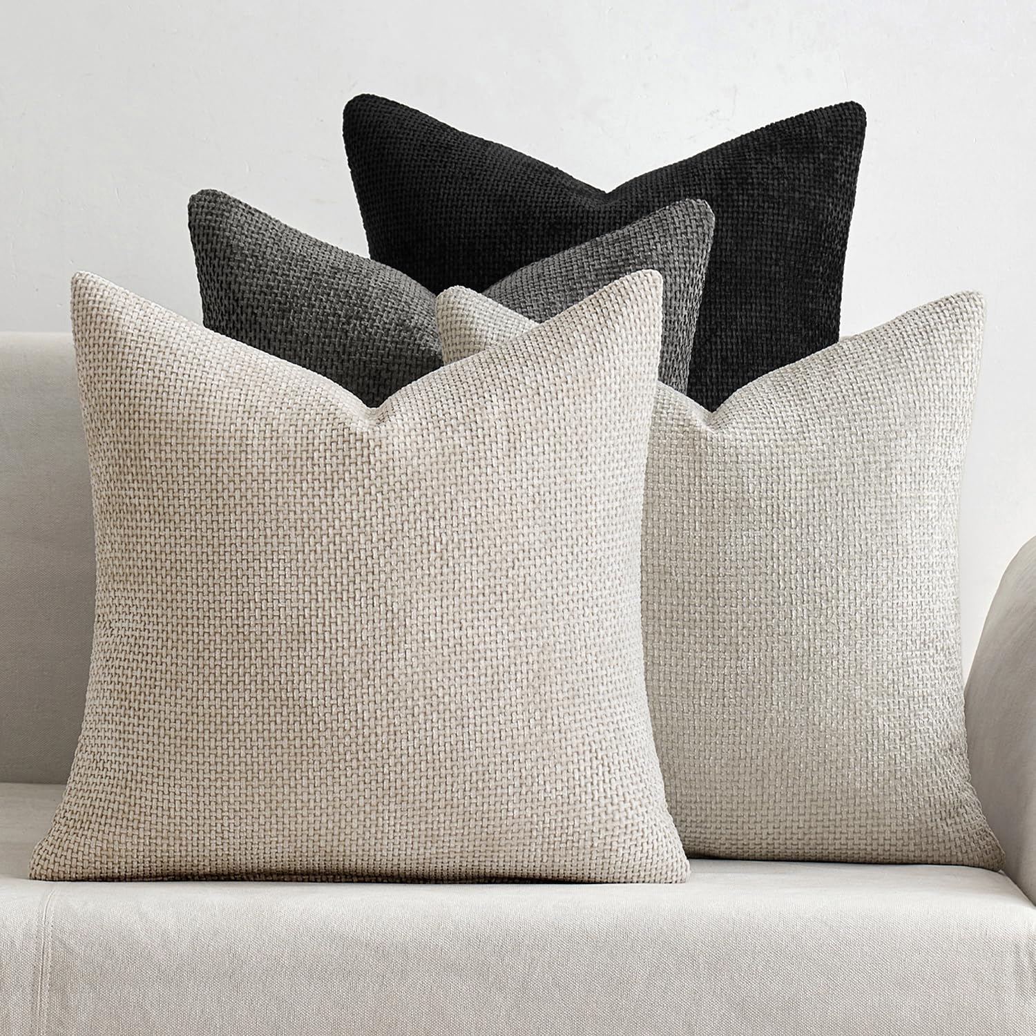 Chenille Decorative Pillow Covers Set of 4