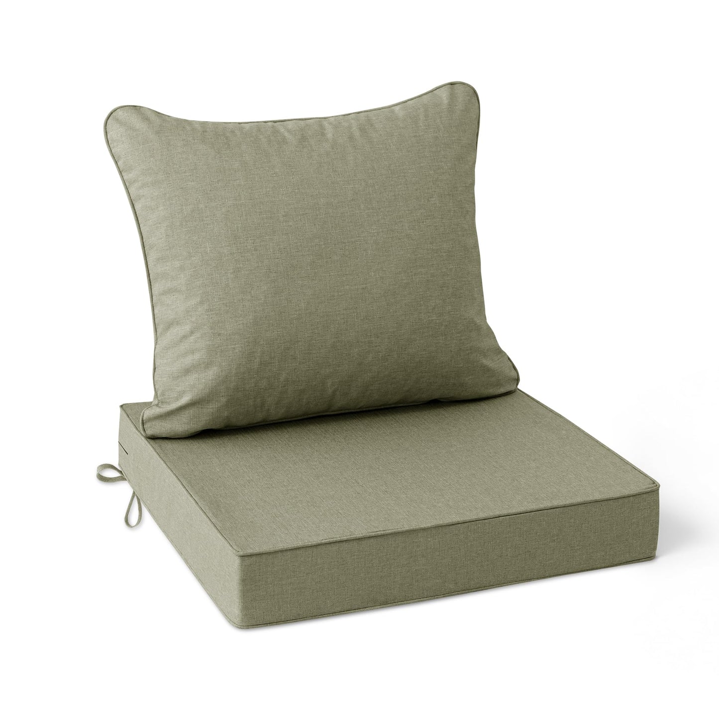 Faux Linen Outdoor Chair Cushion Set