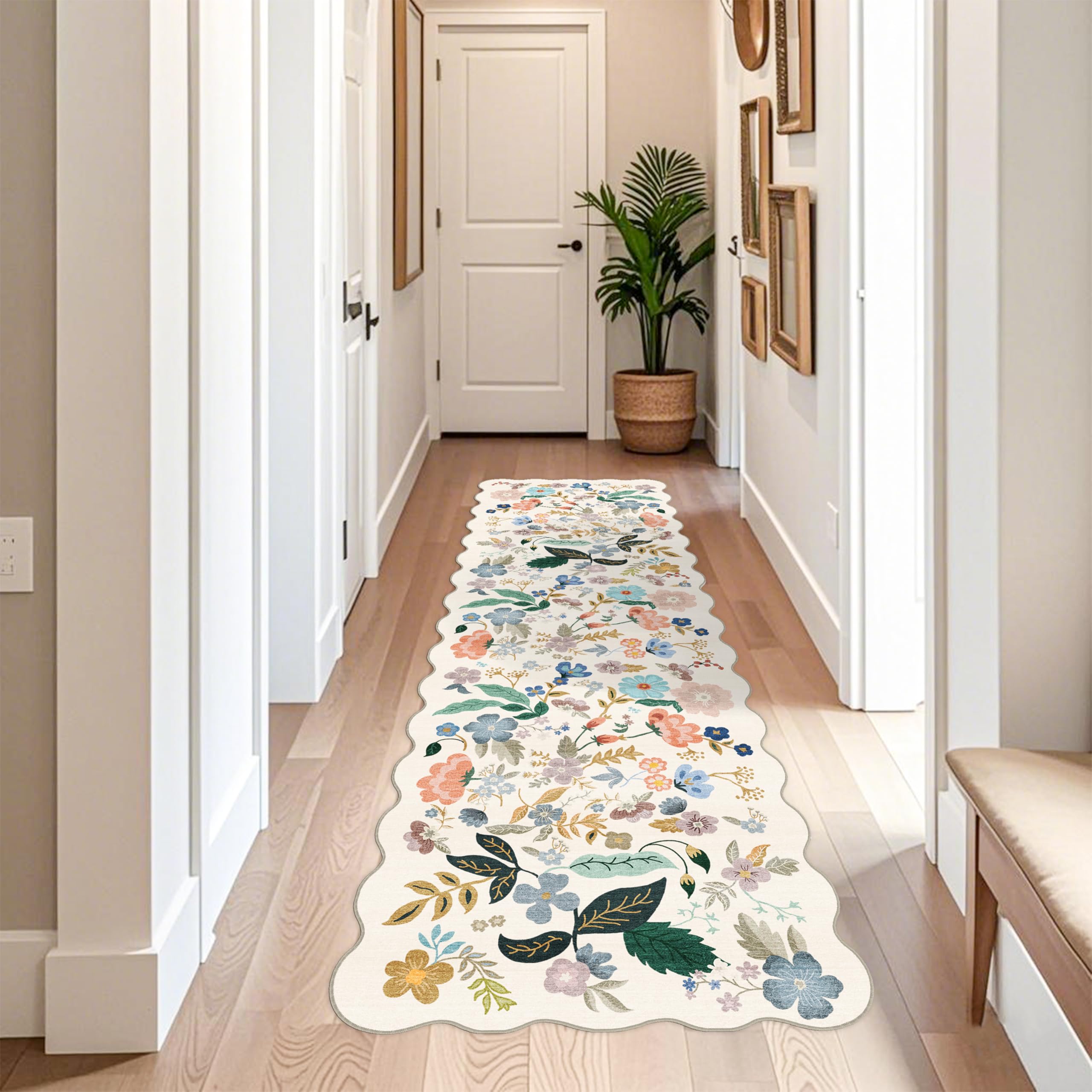 Washable Vintage Runner Rug 2x7