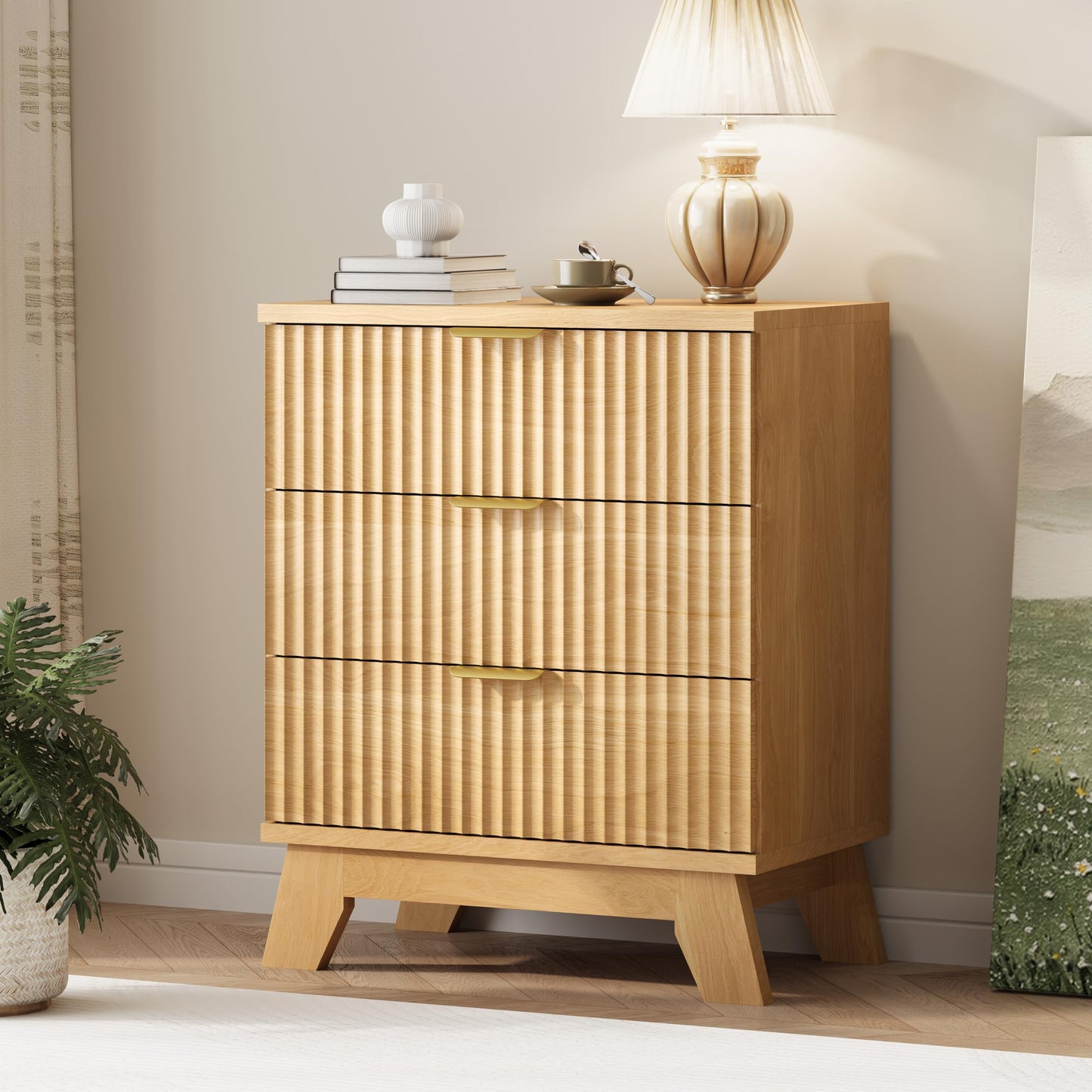 Xixini Fluted Dresser for Bedroom
