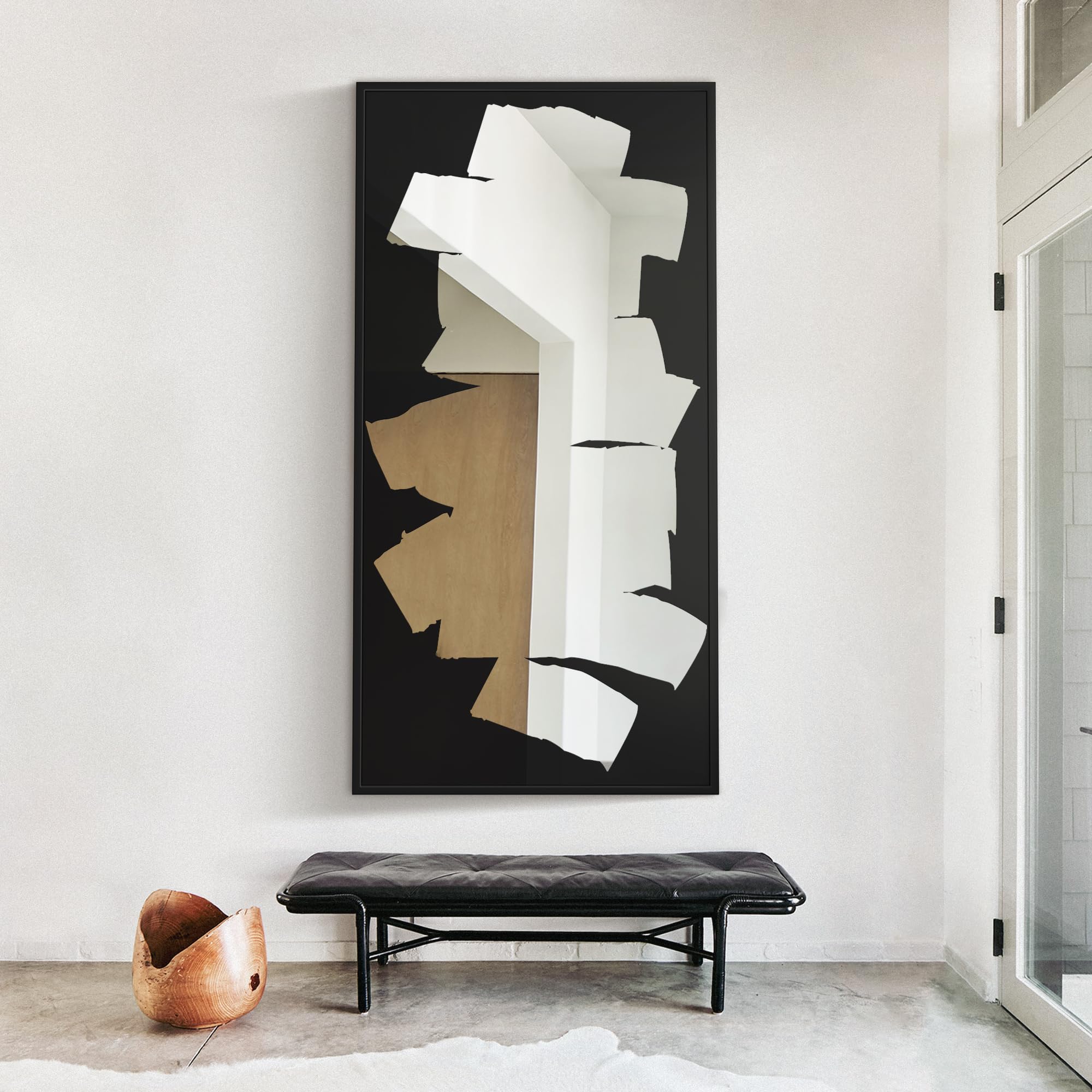 A8 Window Pane Decorative Wall Mirror