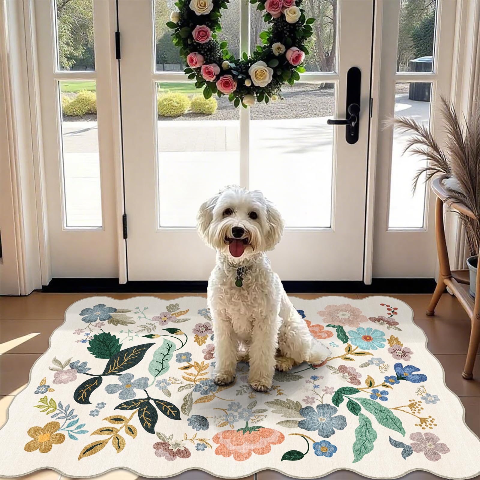 Washable Vintage Runner Rug 2x7