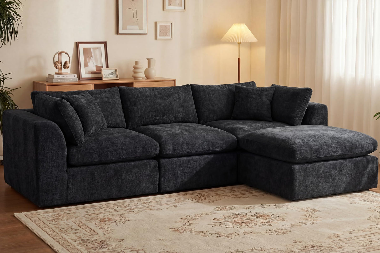 Oversized Cloud Sectional Sofa with Ottoman