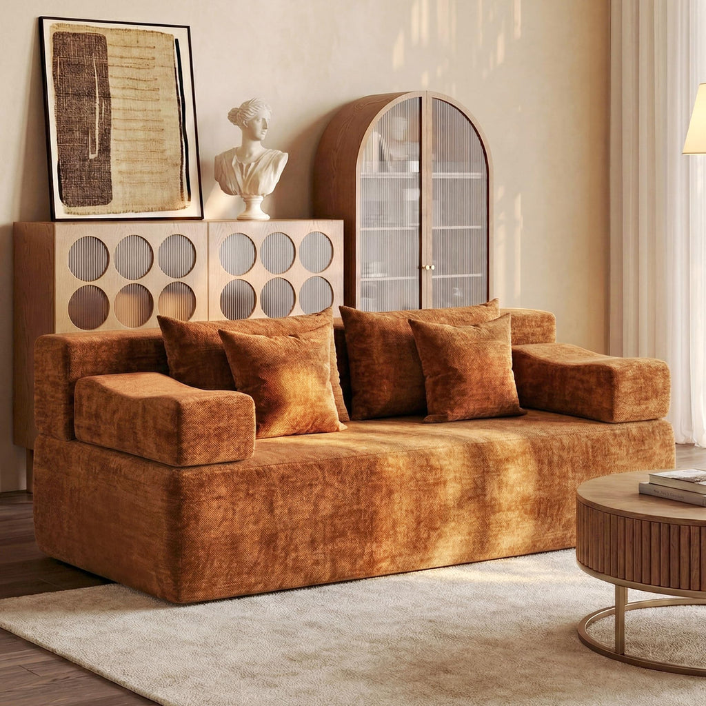 Modular Sectional Sofa with Ottoman