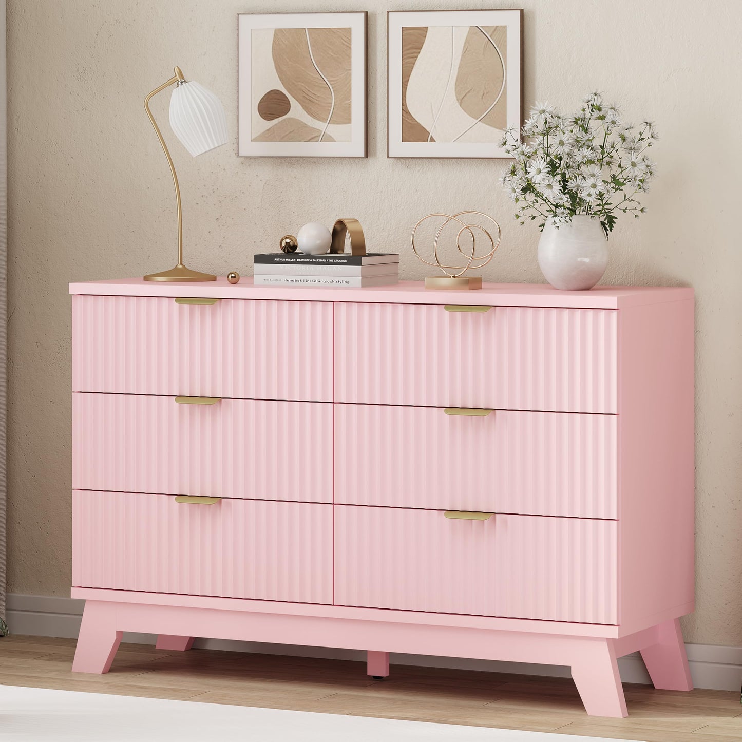 Xixini Fluted Dresser for Bedroom