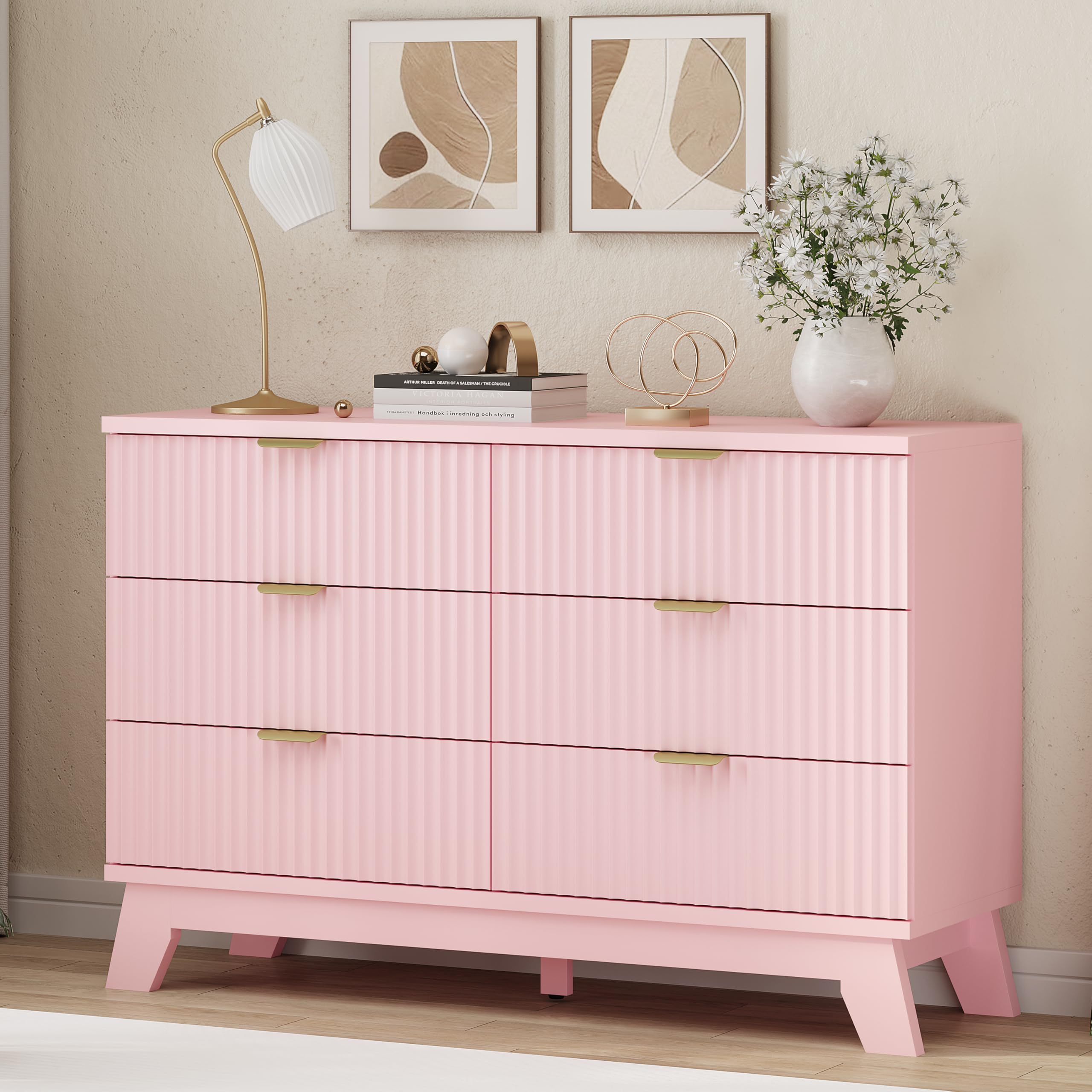 Xixini Fluted Dresser for Bedroom