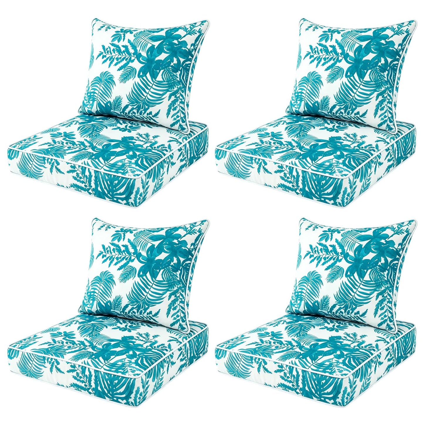 Outdoor Deep Seat Chair Cushions Set of 2