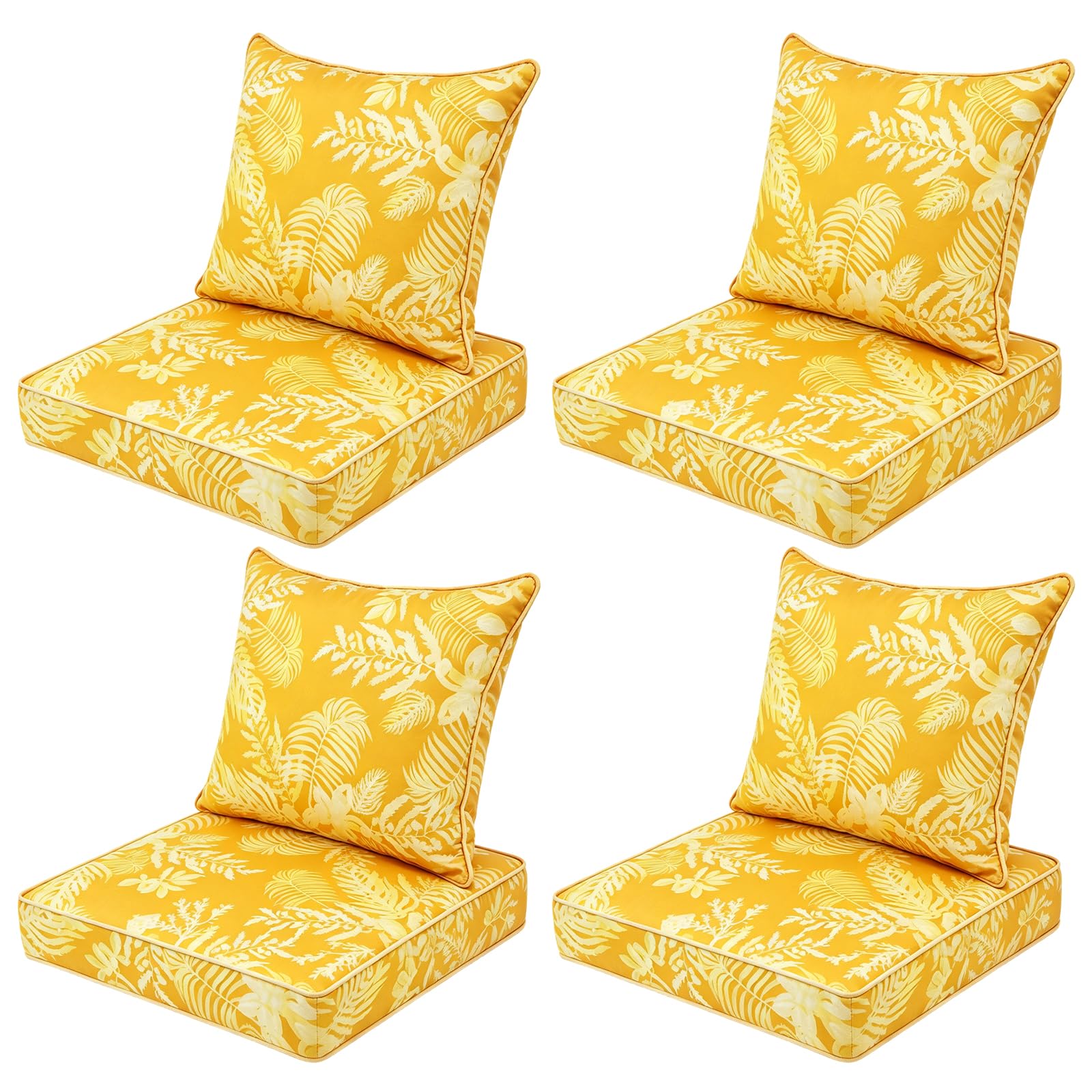 Outdoor Deep Seat Chair Cushions Set of 2