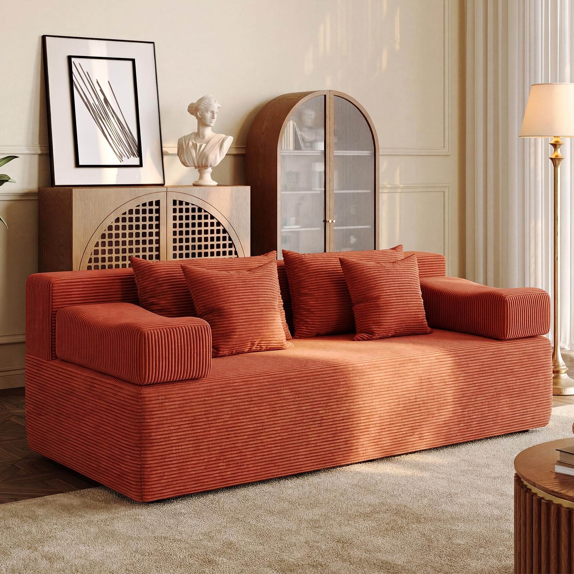 Modular Sectional Sofa with Ottoman