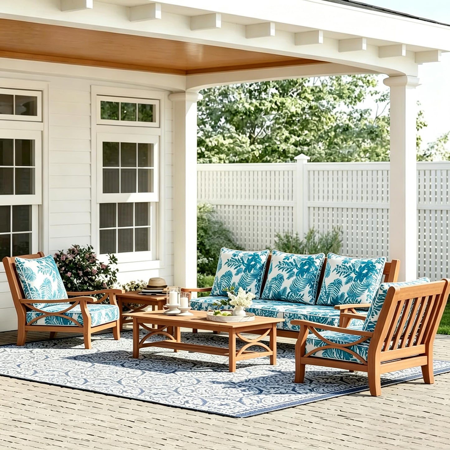 Outdoor Deep Seat Chair Cushions Set of 2