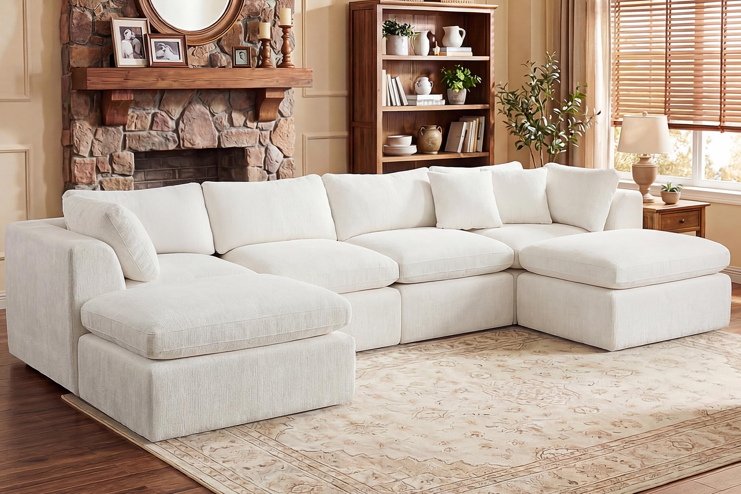 Oversized Cloud Sectional Sofa with Ottoman
