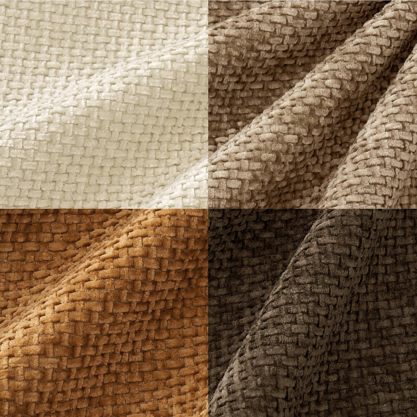 Chenille Decorative Pillow Covers Set of 4