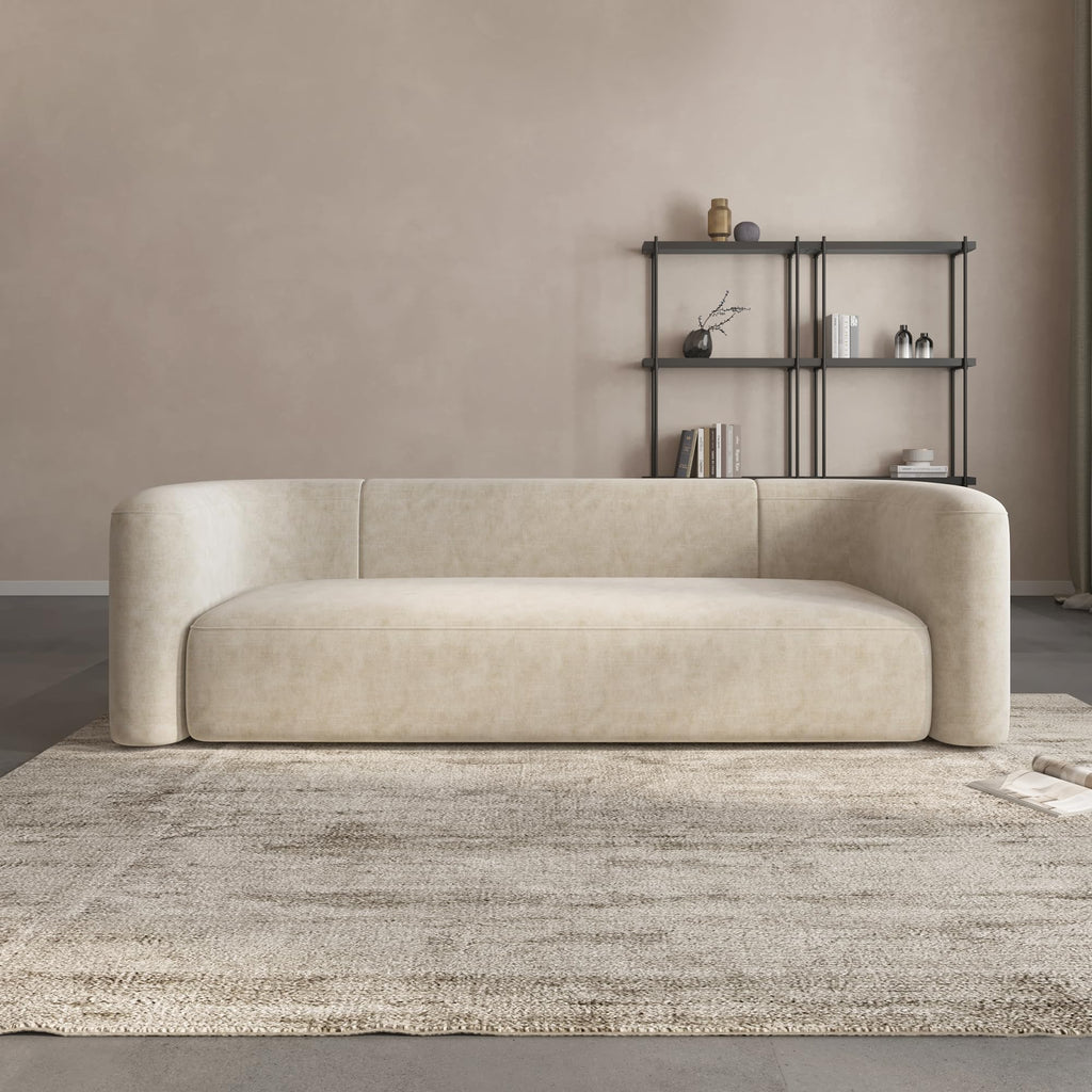 Luxury Curved Velvet Sofa for Living Room