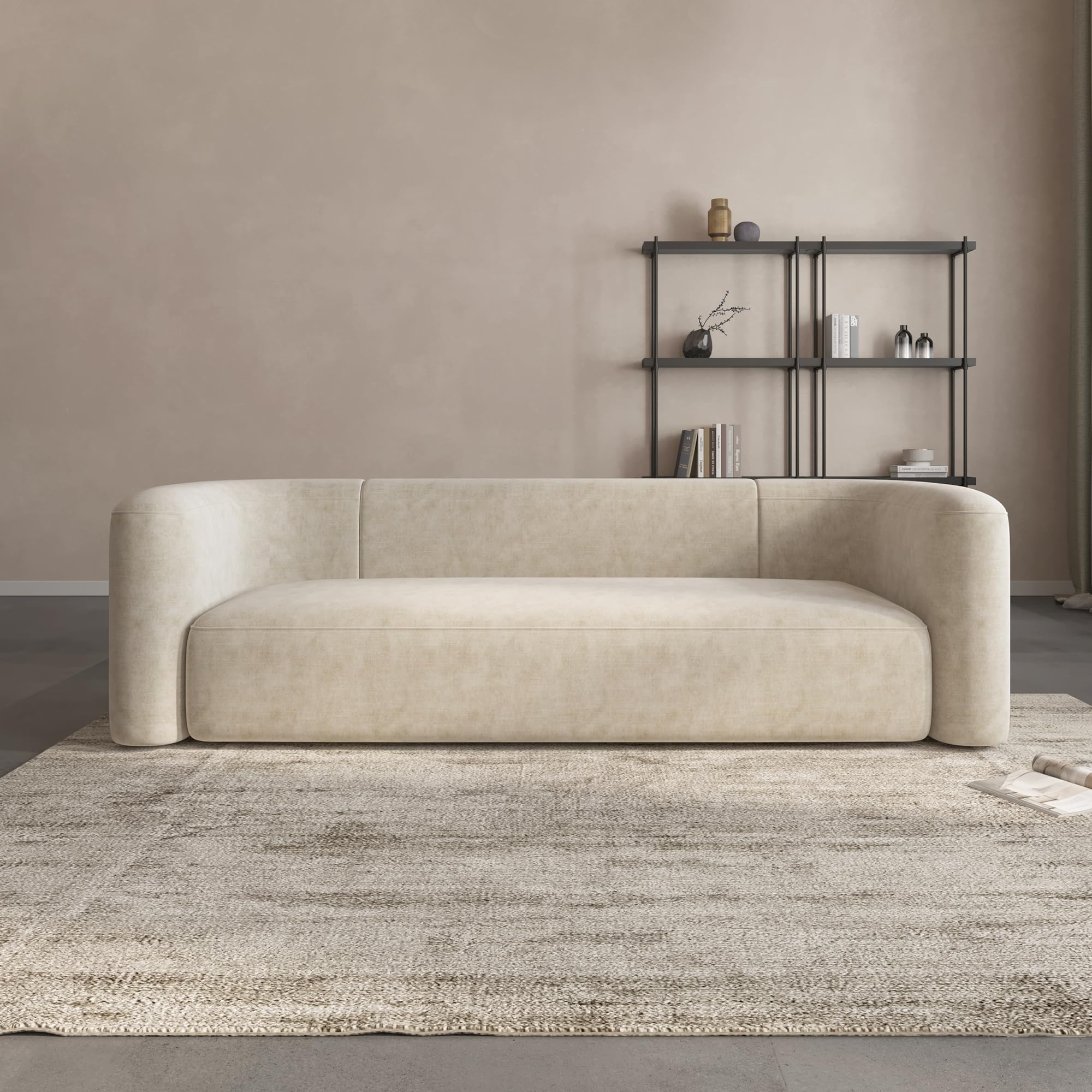 Luxury Curved Velvet Sofa for Living Room