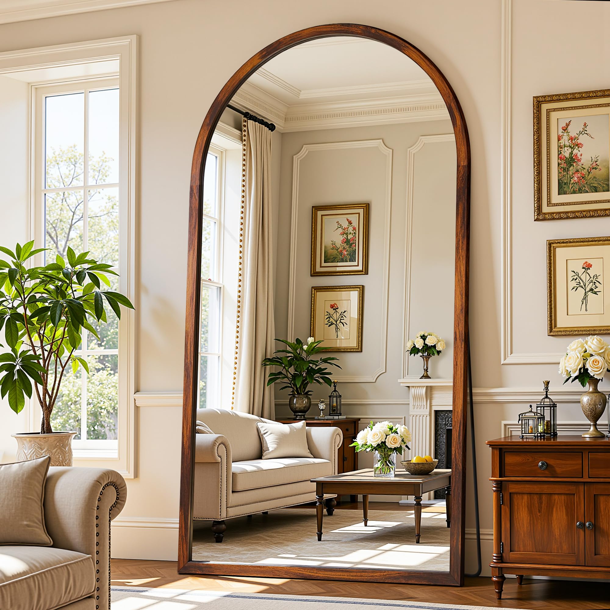 Arched Full Length Floor Mirror