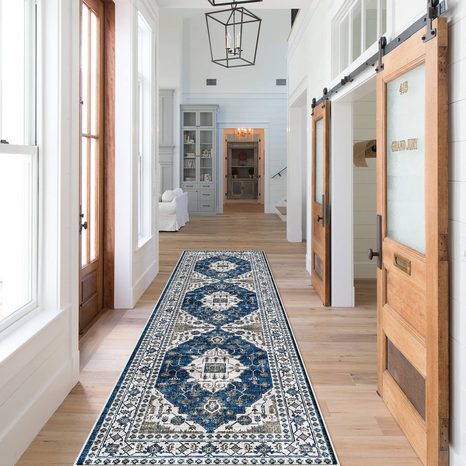 Washable Vintage Runner Rug 2x7